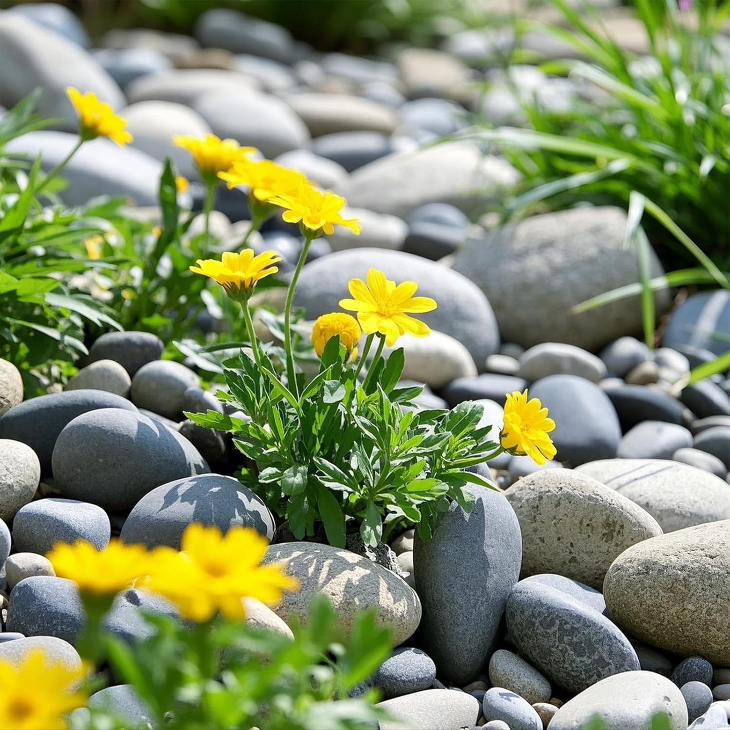 River Rocks for Landscaping, 40lbs Aquarium Rocks, 2-3 Inch Black Pebbles for Indoor Plants, Natural Stones for Garden Paving Plant Rocks Crafting Walkways