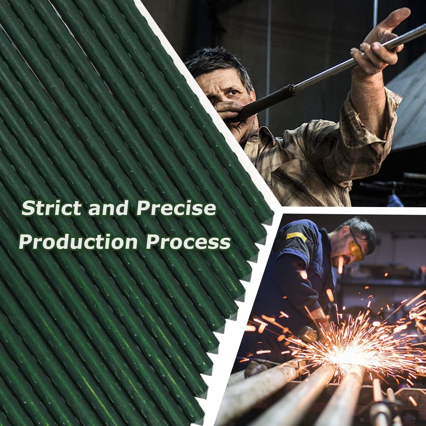 25pcs Steel Plant Stakes 4.8 Feet,Sturdy Plant Sticks, Plastic Coated Metal Garden Stakes Supports Climbing for Tomato, Bean, Flowers, Tree Potted