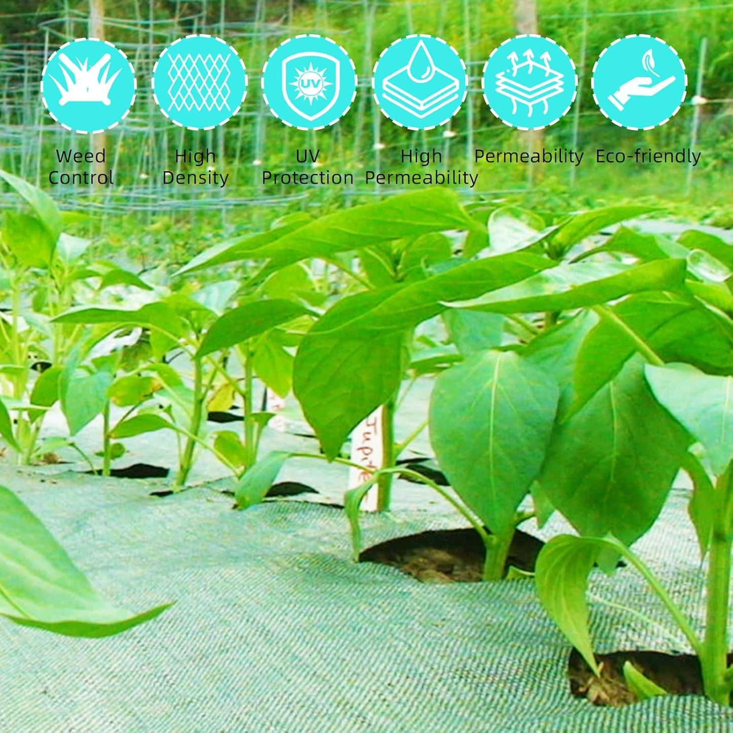 Towallmark 6.5ft x 300ft Premium 3oz Pro Garden Weed Barrier Landscape Fabric, Durable & Heavy-Duty Weed Block Gardening Mat, Easy Setup & Superior Weed Control, Eco-Friendly & Convenient Design