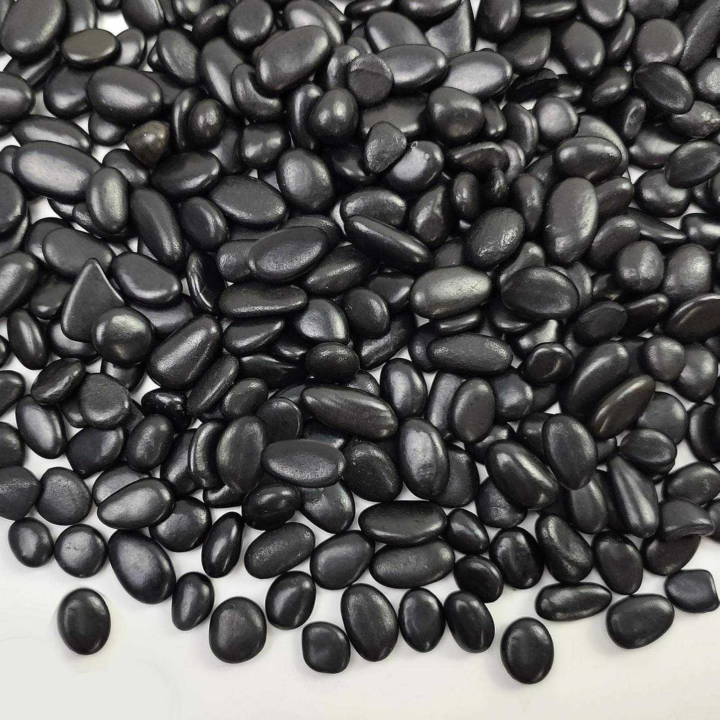 Black Pebbles for Indoor Plants, 3/8 inch Small Bag Stones, Decorative River Rocks for Succulent Potted Plant, Vase and Outdoor Landscaping Garden(16 oz)