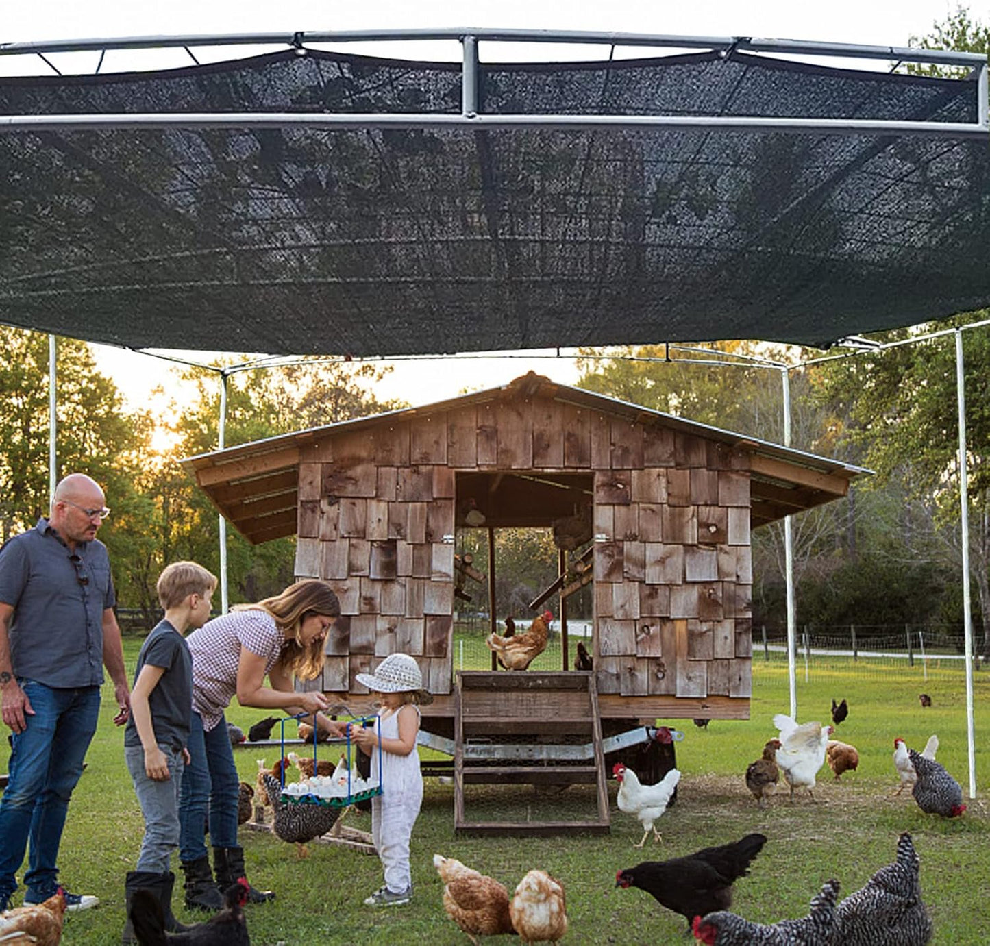 Shade Cloth- 90% Sunblock Net for Garden Patio,Shade Sails -for Plants Greenhouse Outdoor Pergola Lawn Sun Shade Cloths for Kennel Chicken Coop Easier to Hang Shade Net Cover