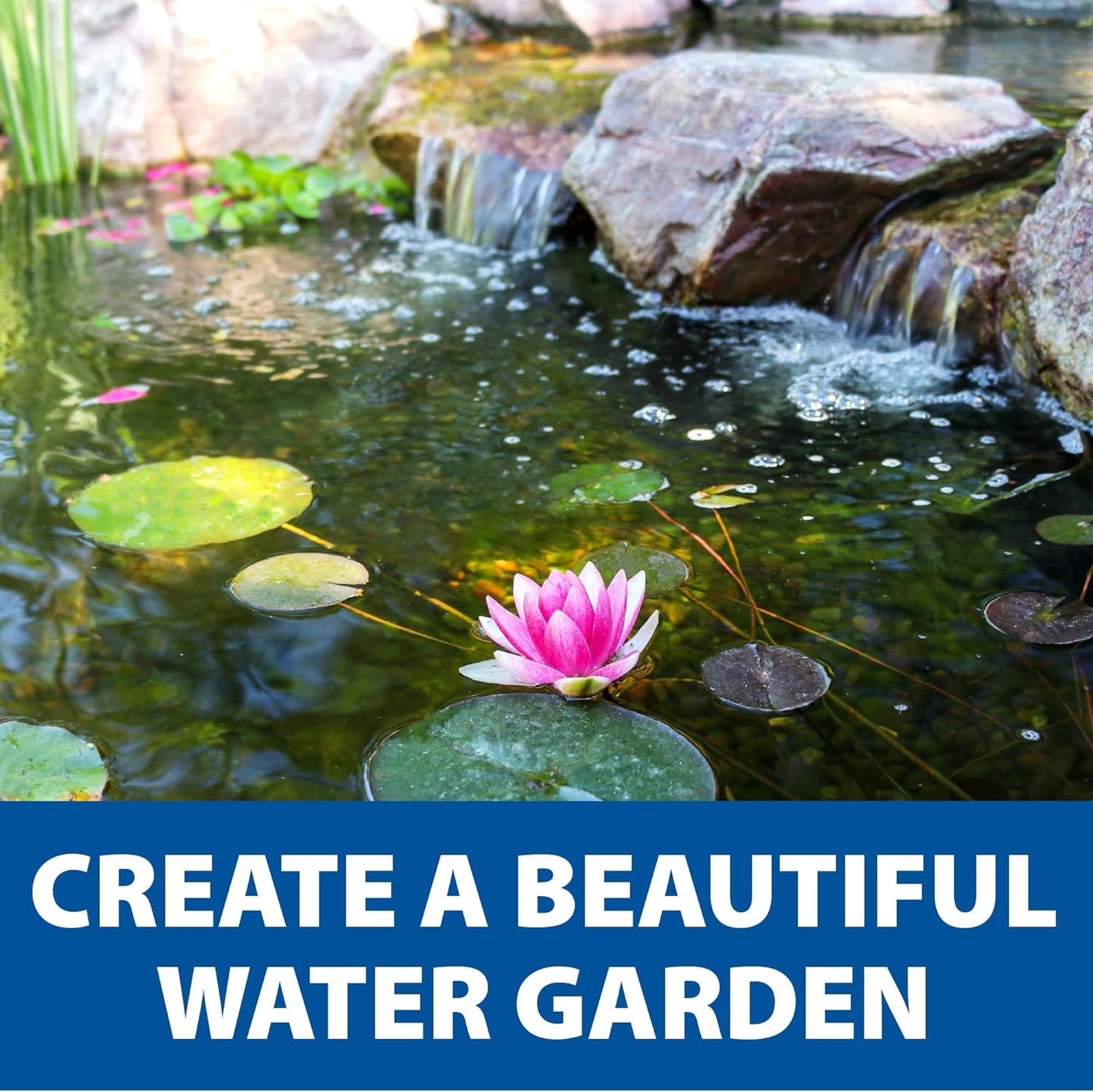 The Pond Guy SolidFlo G2 Submersible Pump for Small Ponds, Water Gardens & Waterfalls, Quiet, Durable, and Efficient Flow, Easy DIY Setup, 600 GPH