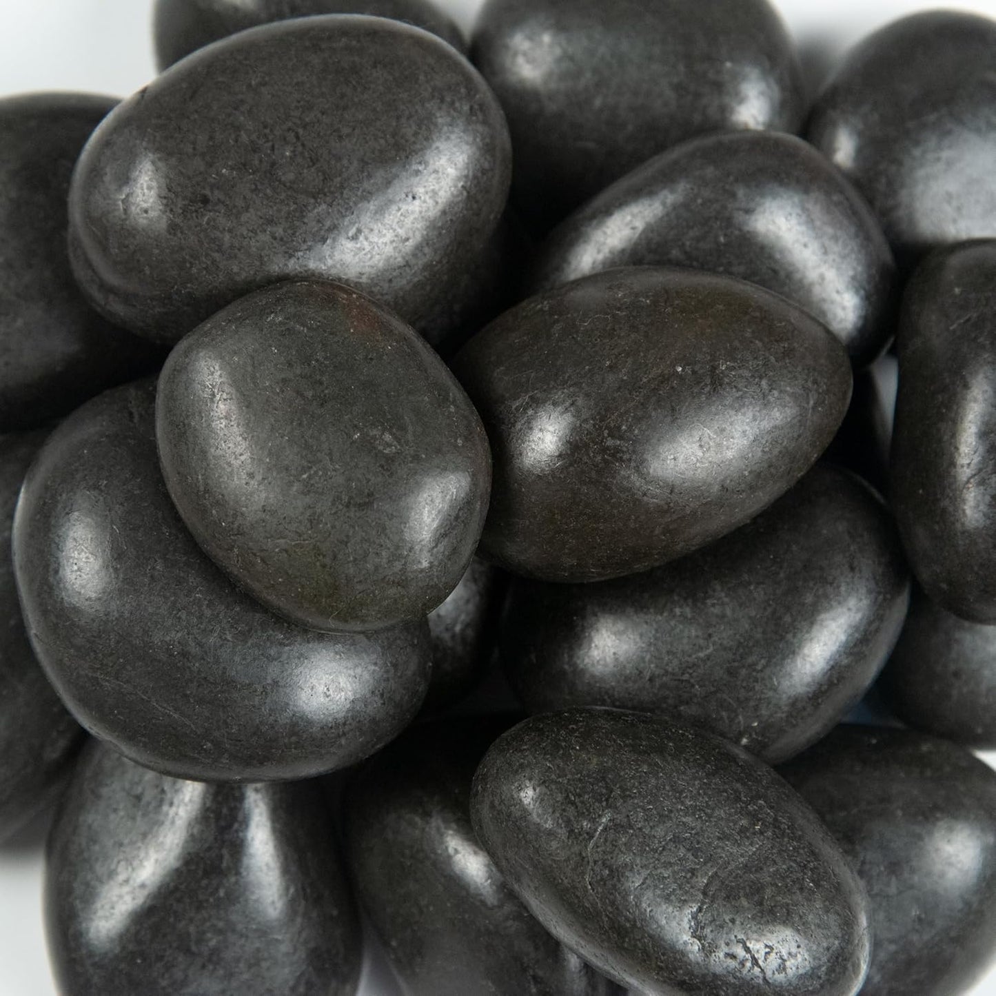 MSI Decorative Polished Black Pebbles, 1.2 inch - 2 inch, 40 lb. Bag(Pallet/ 55 Bags)