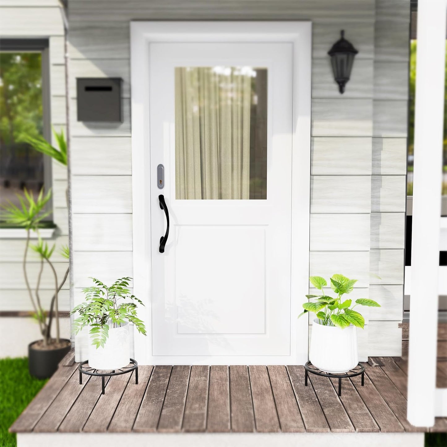 Plant Stand Plant Holder - Short Plant Riser for Garden Courtyard, Heavy Duty Flower Stand for Multiple Plant Indoor or Outdoor.