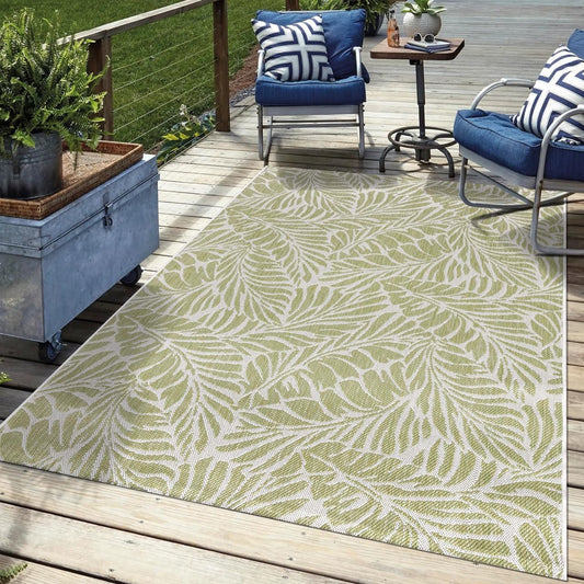 Keen Home Design Terrace Outdoor Area Rug - 8x10 Washable Indoor/Outdoor Rug for Patio, Kitchen, Balcony, Beach, Garden, Deck and Porch, Size: 7'7"x10'