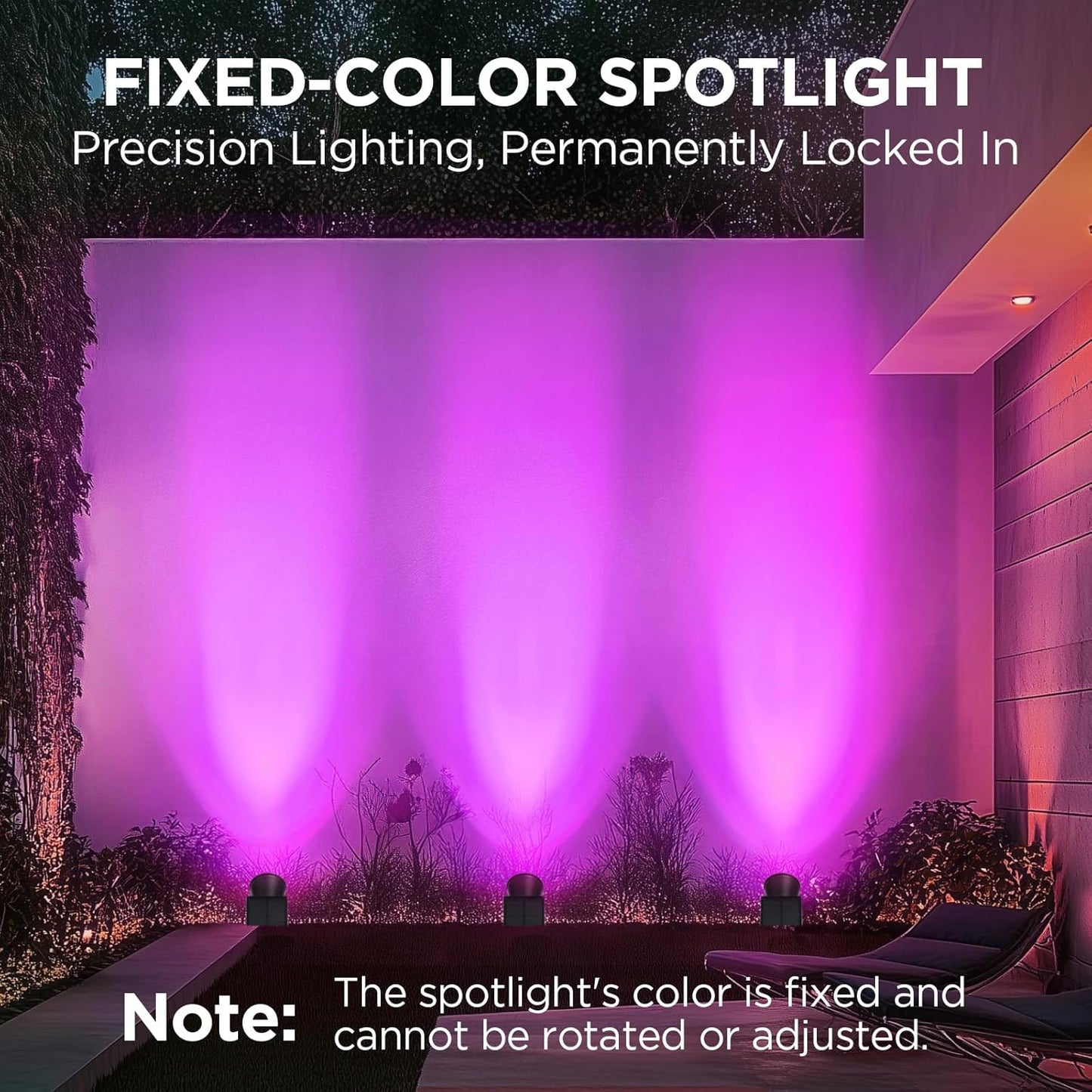 InnoGear Solar Lights Outdoor Waterproof Solar Garden Light for Outside Yard Landscape Lighting Pathway Spot Lights Spotlight Wall Light Auto On/Off, Pack of 2 (Violet Purple Light)