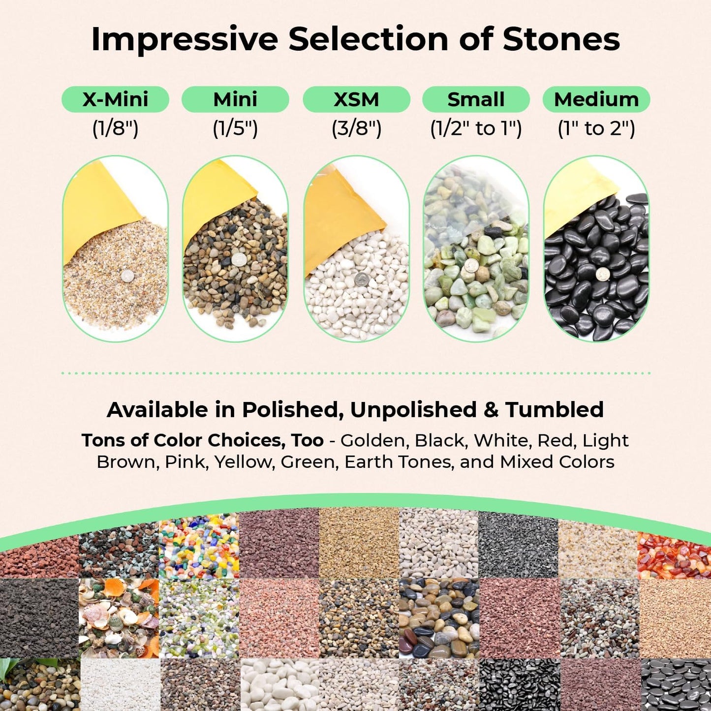 Rocks for Plants.Red Color Decorative Pebbles. 1/5 Inch 2 lbs. for Garden, Landscaping, Indoor, Vase fillers, Crafting, Succulents, pots, Plants (Mini, RED, 2)