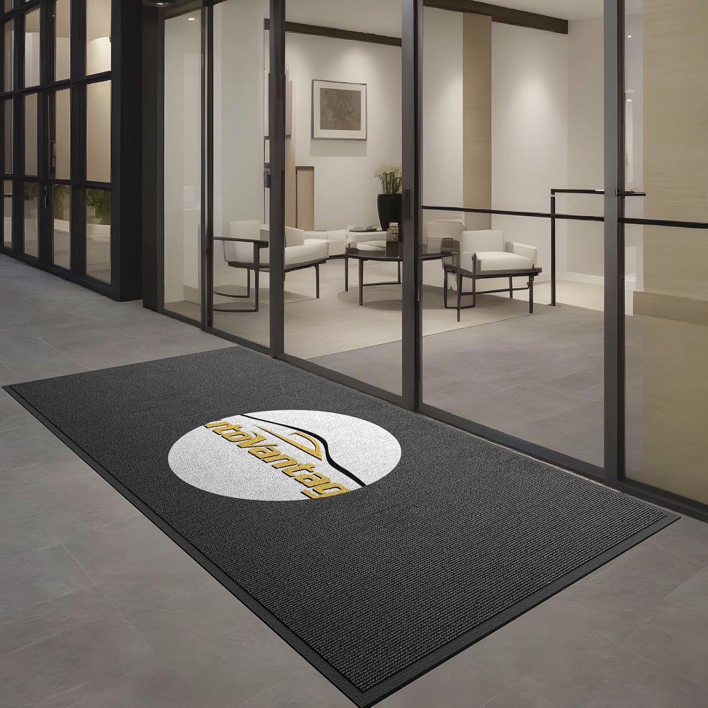 Custom Doormat with Any Logo Size Color Shape Floor Mat Entryway Area Rug Welcome Carpet for Business Home Indoor/Outdoor Non Slip Washable Durable