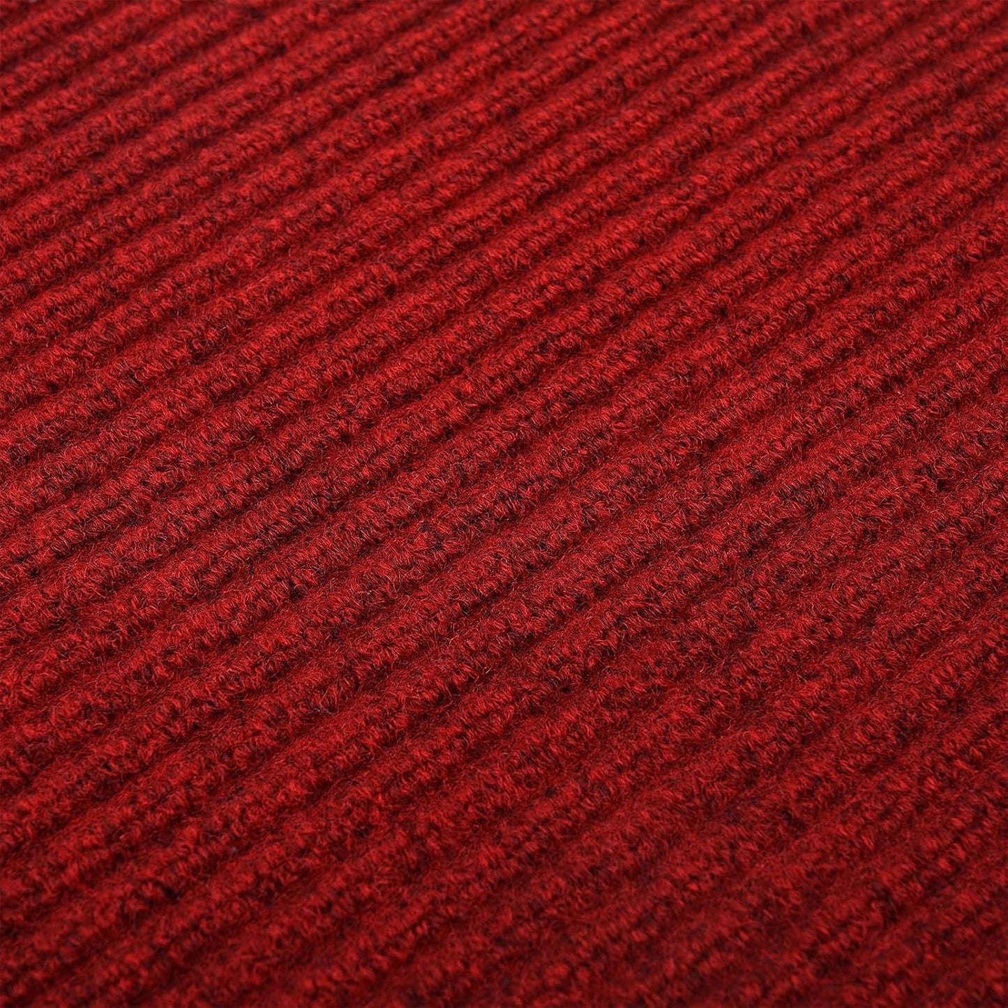 fani Heavy Duty Large Outdoor Indoor Entrance Black Doormat Waterproof Low Profile Entrance Rug Front Door Mat Patio Anti-Skid Rubber Back, 35x72 inch (Red)