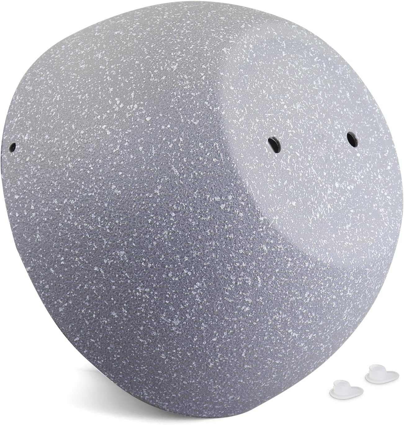 8 inch Small Hanging Planters for Indoor Outdoor Plants, 2 Pack Hanging Flower Pots with Drainage Holes and Chain for Garden Porch, Plastic Hanging Baskets for House Plants, Speckled Grey