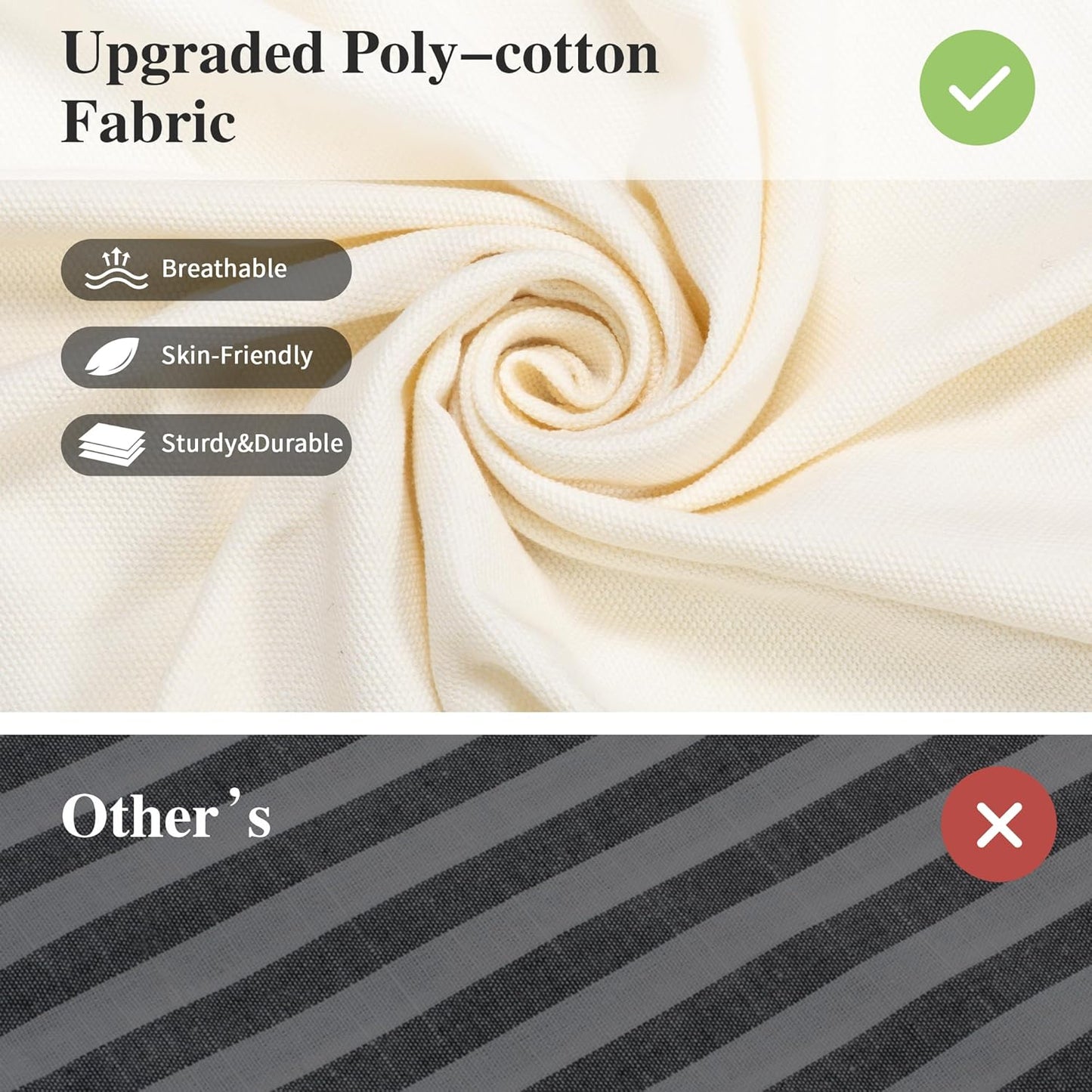 SUNCREAT Camping 2 Person Canvas Hammock, Double Travel Hammock, 475 lbs Capacity, Natural