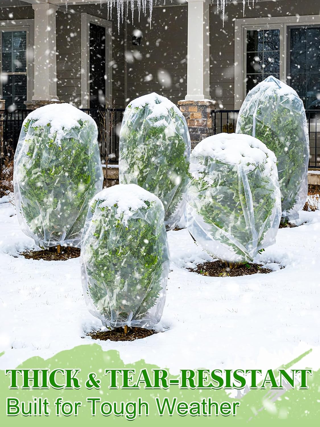 Alphatool Greenhouse Cover Plastic Sheeting - 12 x 25 ft Plant Covers Freeze Protection, Frost Cloths for Outdoor Plants, Clear Floating Row Cover for Outdoors Garden Plants Vegetables Crops