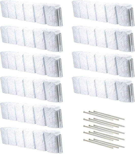 Beuta Landscape Edging | Garden Edging Border | Faux Stone Block XL for Lawn Edging, Flower Beds & Yard Edging – 10 Pack | Each Section Has 6 Blocks 48" L x 4" W x 9.5" H | 30 Spikes | Limewash