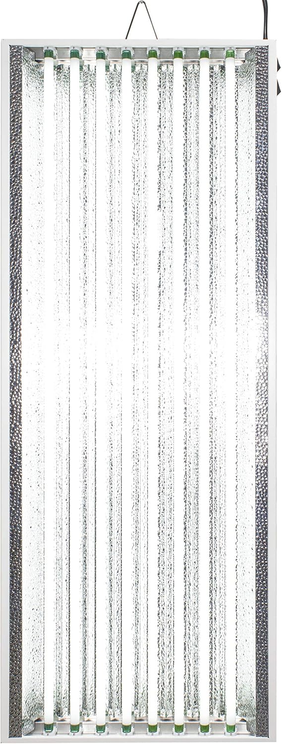 4Ft X 19in 8 Lamps 400W T5 Fluorescent Grow Lights with 40000 Lumens and 6500K Sun Light, Great for VegGrow Stages of Indoor Garden. Fast Growing!