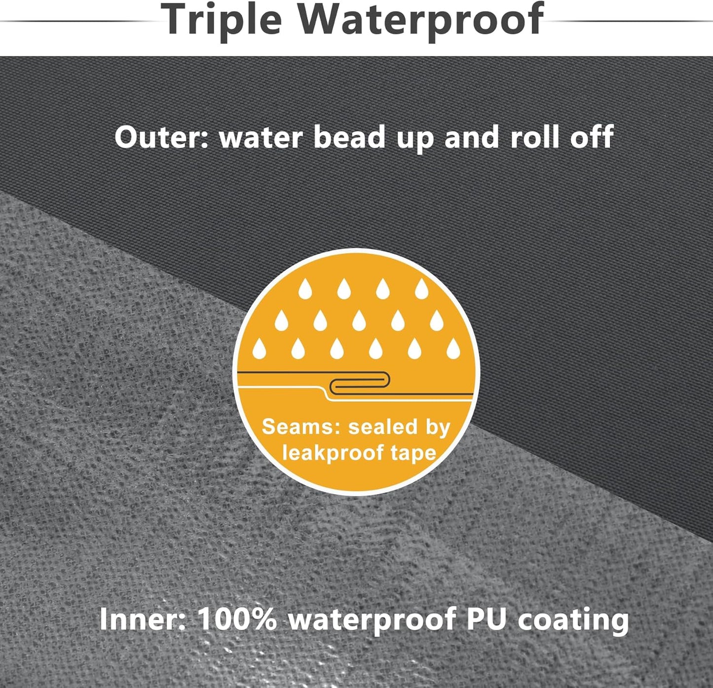 Favoyard Patio Chair Cushions 22 x 22 x 3 Inch Waterproof Outdoor Seat Cushions for Patio Furniture 3-Year Color Fastness Garden Sofa Couch Pads with Handle & Adjustable Straps Set of 2, Dark Grey