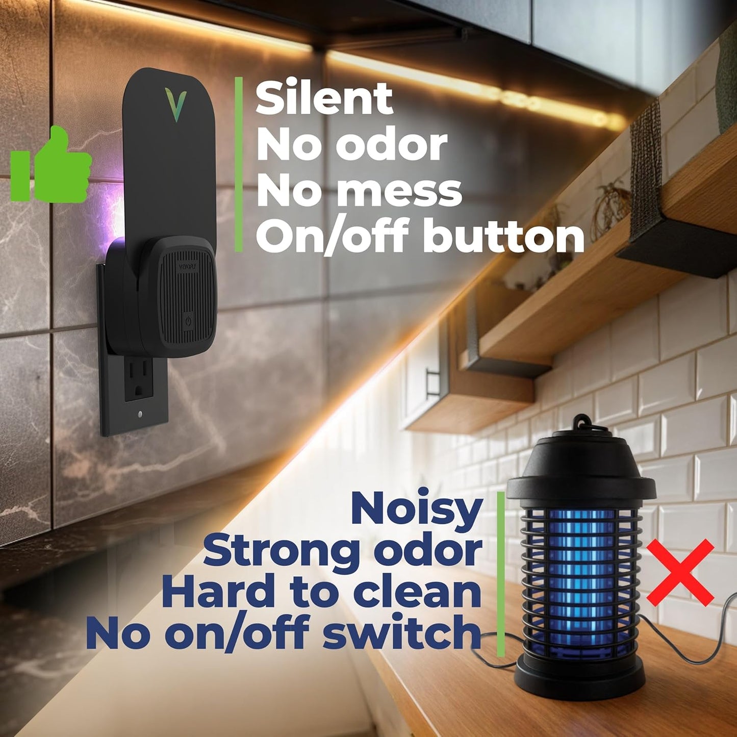 VEYOFLY Fly Trap Indoor, Fruit Fly Traps for Indoors, (4 Device + 12 Refills) Gnat Traps for House Indoor, Fly Catcher Indoor, Plug in Light Flying Insect Trap, Bug Light Killer, Fly Trap