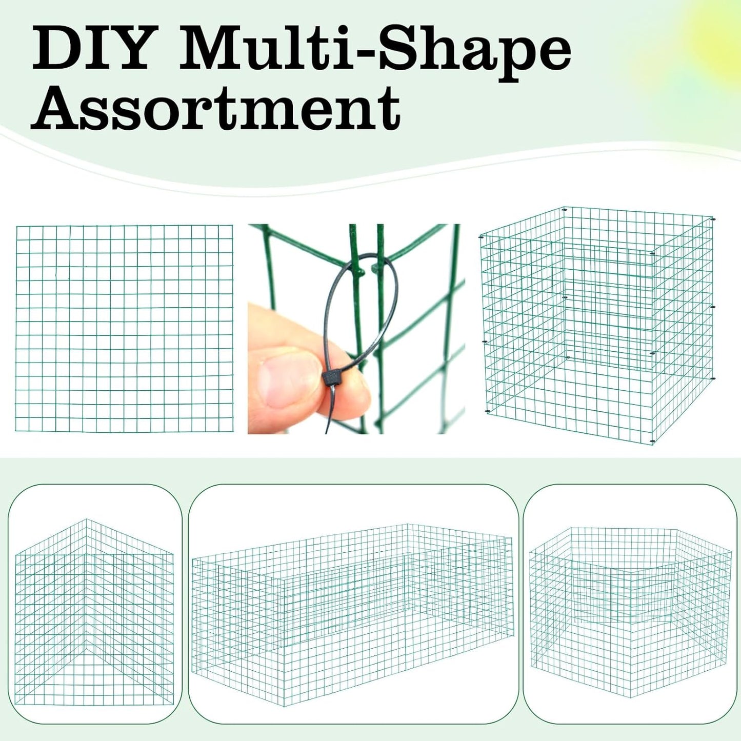 4 Packs Wire Plant Protectors,15.3" X 15.3" Wire Mesh Plant Protector cage,DIY Garden and Vegetable Protectors,Plant Cage to Protect Plants from Animals