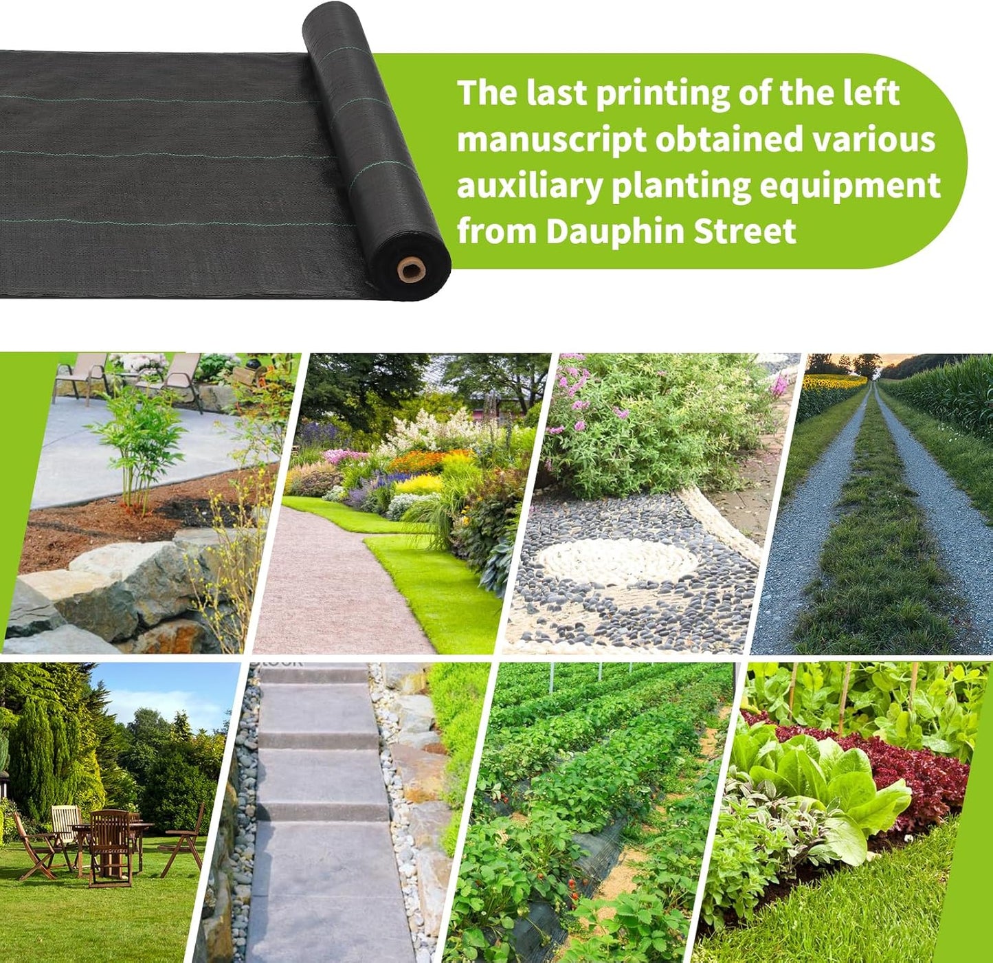 3x100ft 3.2OZ,Weed Barrier Landscape Fabric Heavy Duty, Woven Weed Control Fabric, High Permeability Good for Flower Bed, Geotextile Fabric Underlayment, Driveway (6.5ft*49ft)