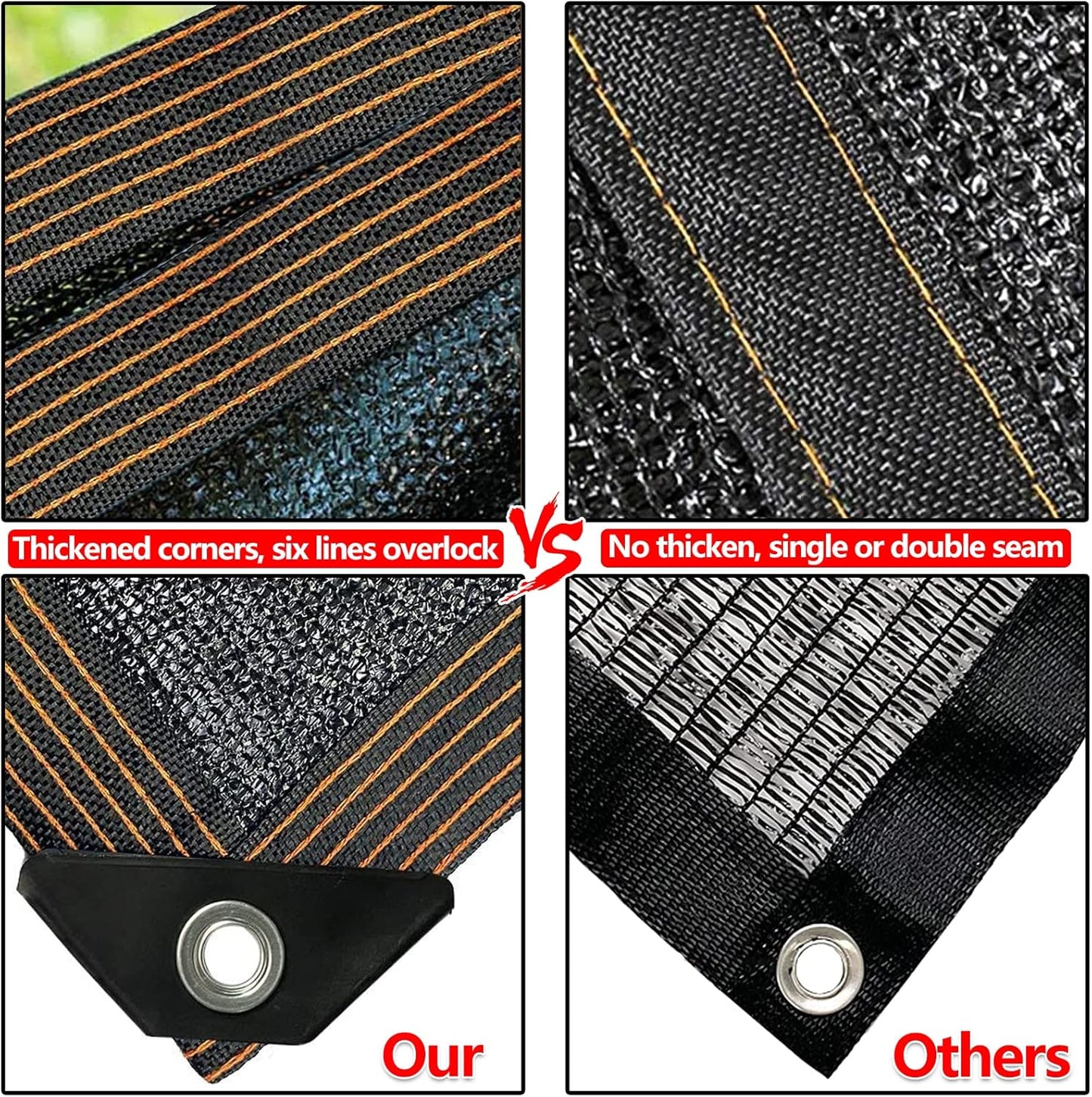 Shade Cloth - 70-90% Sunblock Net for Garden Patio,Shade Sails for Plants Greenhouse Outdoor Pergola Lawn Swimming Sun Shade Cloths for Kennel Chicken Coop Easier to Hang Shade Net Cover…