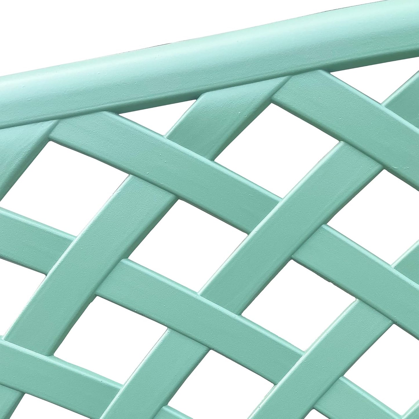 Oakland Living Outdoor Aluminum Modern Seafoam Green Patio Bench Loveseat