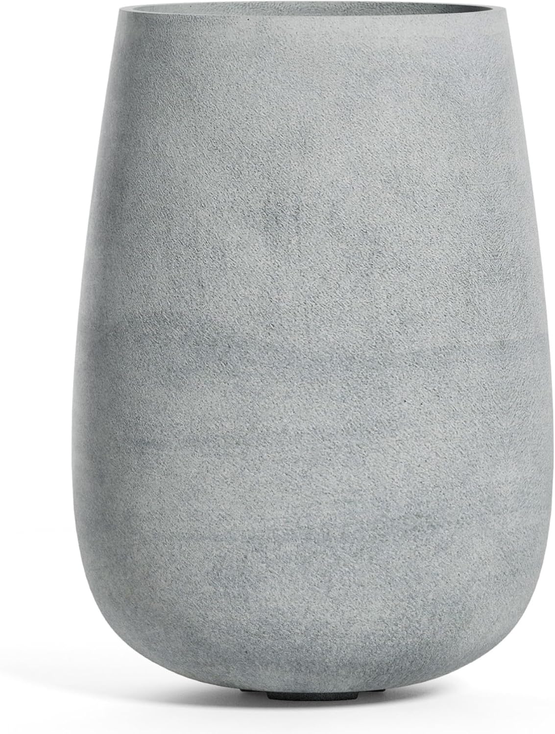 Mondo High Tall Planter – Concrete Stone Finish – Fiberglass Indoor/Outdoor and Weather-Resistant Round Planter (17.7" D x 30.9" H Exterior, 16.5" D x 30.7" H Interior)