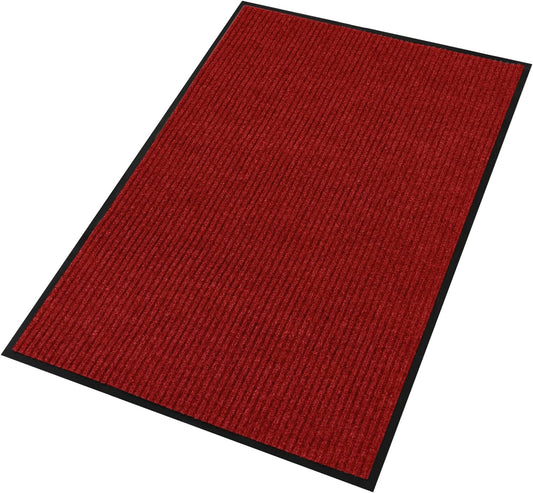 Profile Rubber Door Mat, 72x48inch, Heavy Duty, Entrance Doormat, Indoor and Outdoor, Waterproof, Easy Clean Shoe Scraper, Home Rug Welcome Mats for Entryway, Patio, Porch(Red)