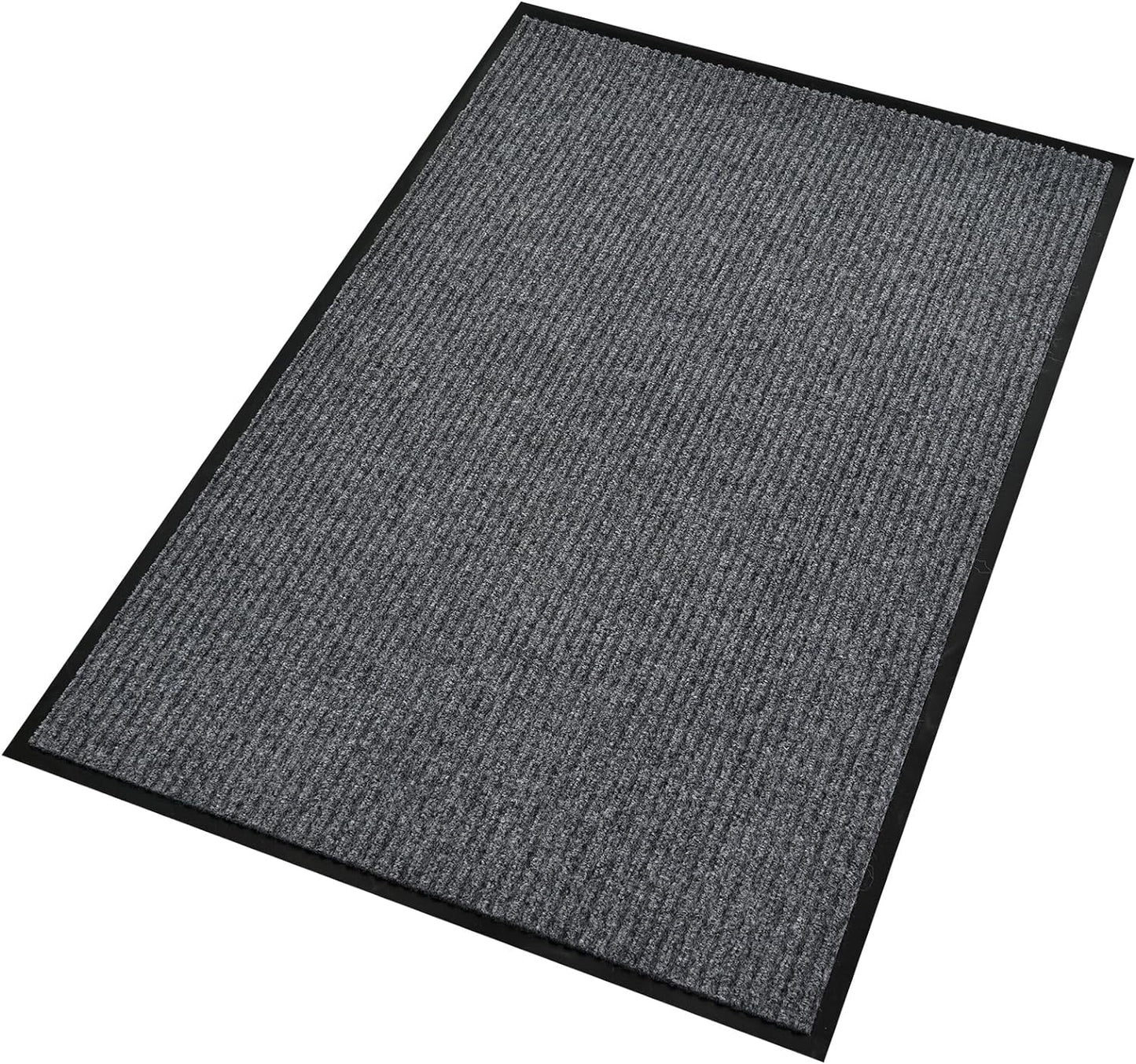 fani Heavy Duty Large Outdoor Indoor Entrance Doormat Waterproof Low Profile Entrance Rug Front Door Mat Patio Anti-Skid Rubber Back, 31x47 inch (Light Grey)