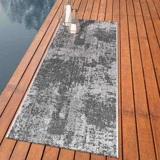 Keen Home Design Terrace Outdoor Runner Rug - 2x10 Washable Indoor/Outdoor Rug for Patio, Kitchen, Balcony, Beach, Garden, Deck and Porch, Size: 2'2"x9'11"