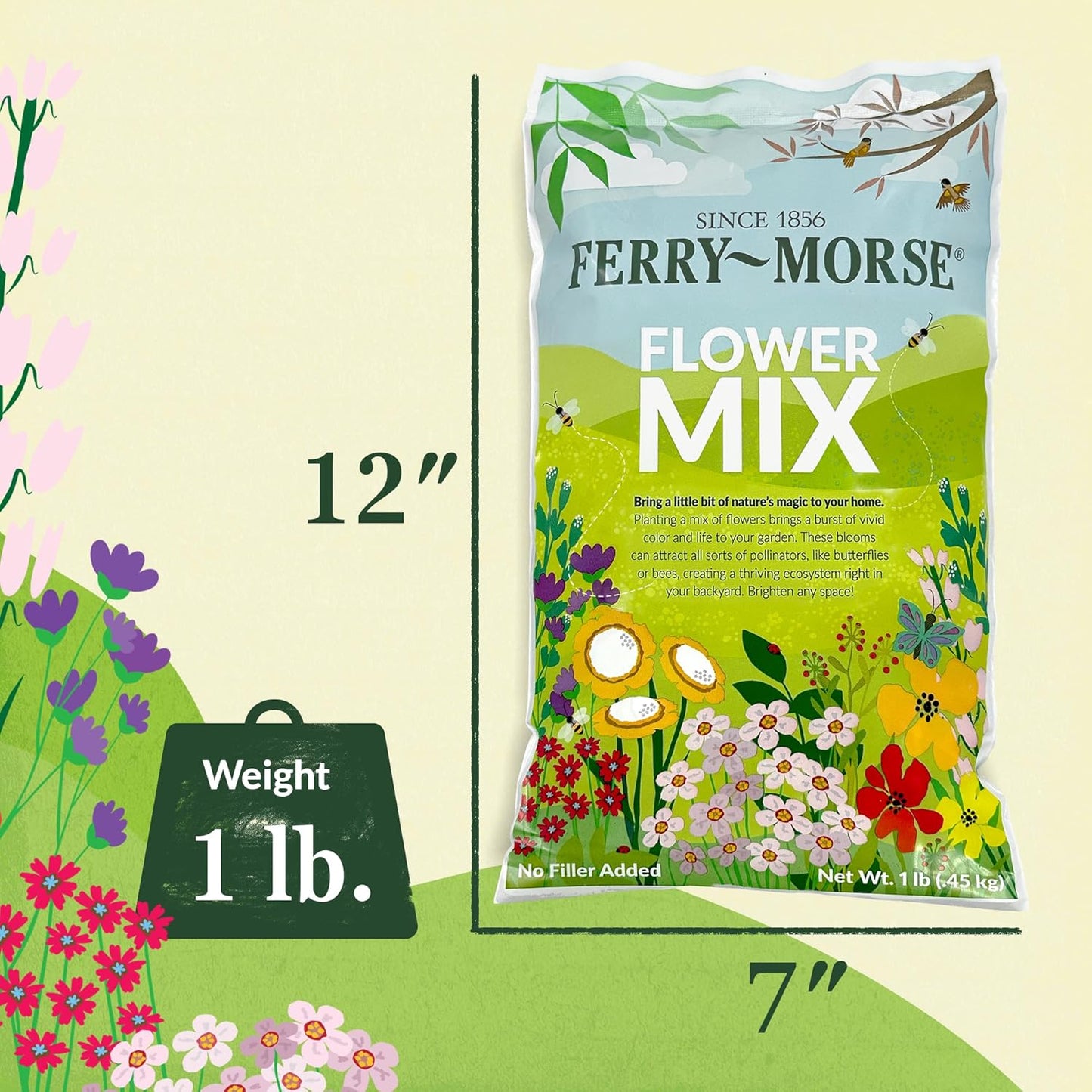 Ferry-Morse Deer Resistant Mix Bulk Wildflower Seeds, 1lb