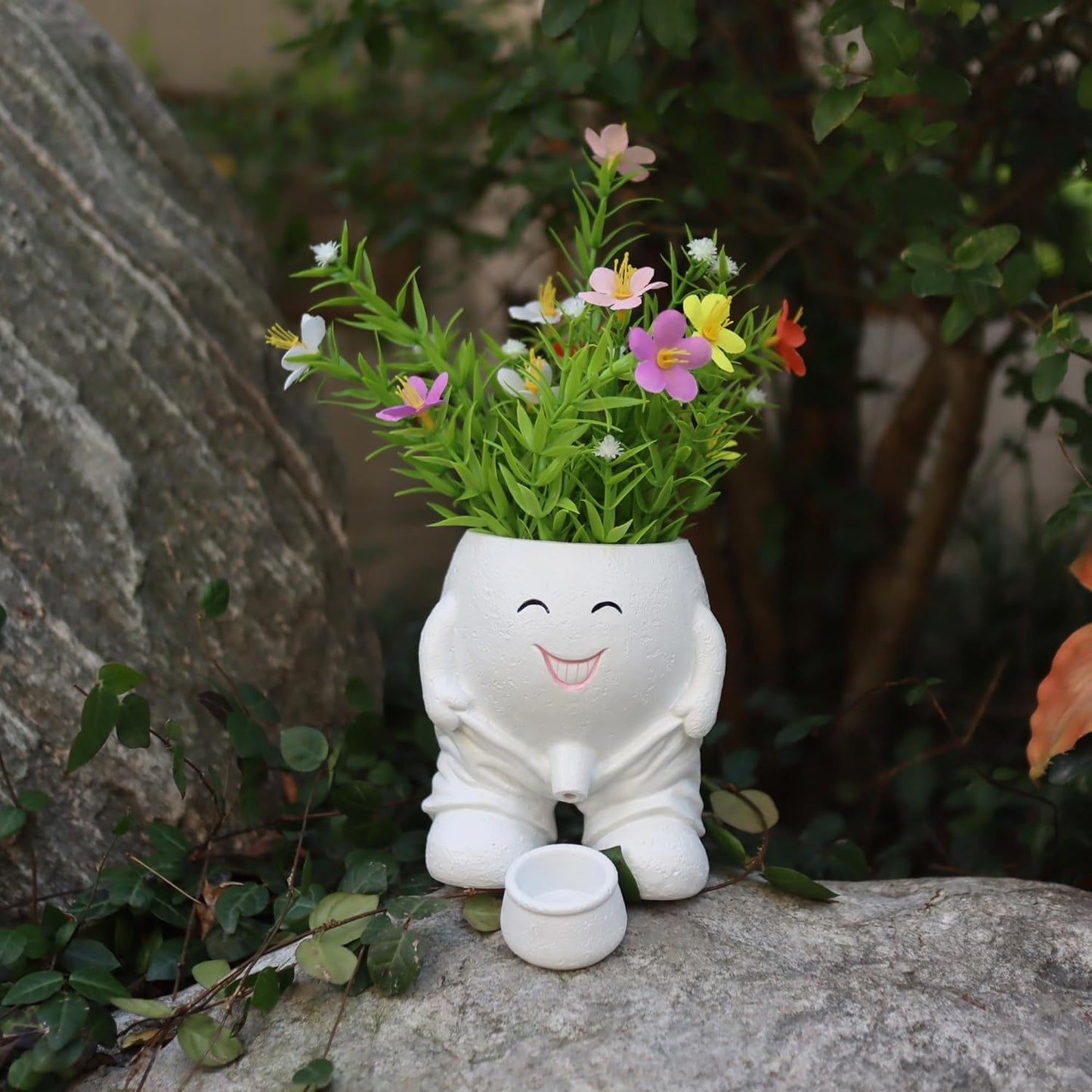 Head Planters Face Vase Cactus Pots for Indoor Outdoor Décor, Unique Plant Pot Fun Live Plants Planter Cute Succulent Pots, Gifts for Plant Lovers