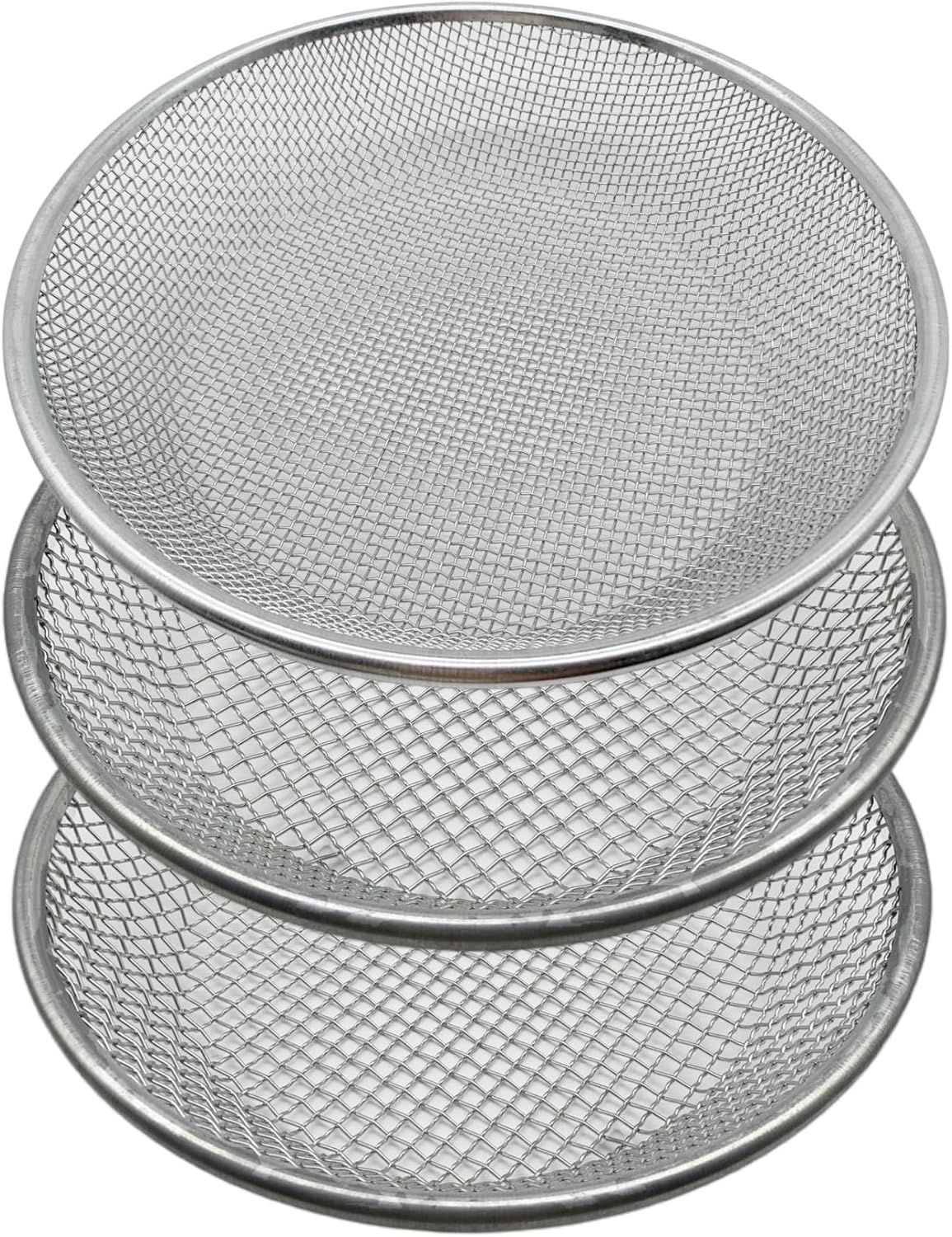 3 PCS Soil Sieve for Garen -12 inches Soil Sifter for Rocks Compost Suitable for 5 Gallon Drums 10mm，6mm，3mm