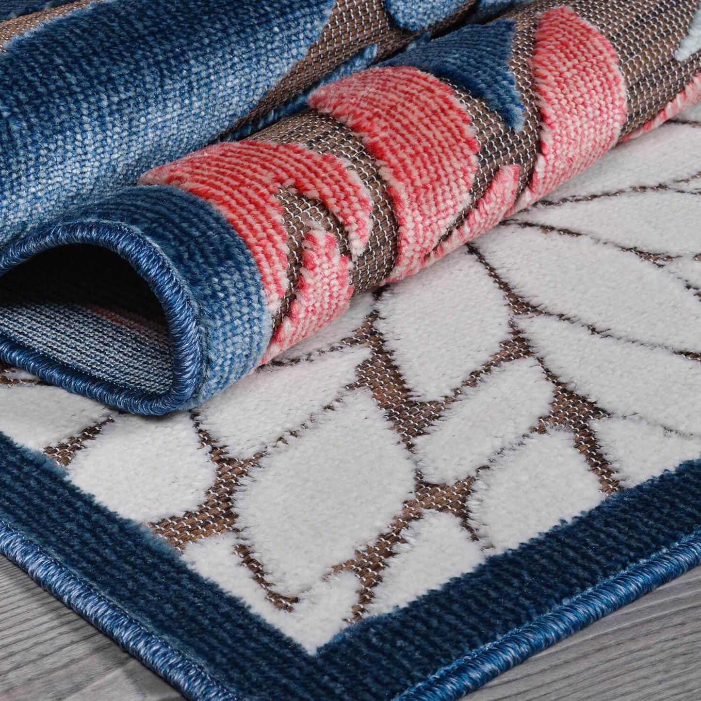 Beverly Rug Outdoor Runner Rug 2x7 Modern Floral Tropical Area Rugs for Indoor and Outdoor Patio Easy to Clean Non Shedding Living Room Porch Garden Washable Outside Carpet (2 x 7 Brown)