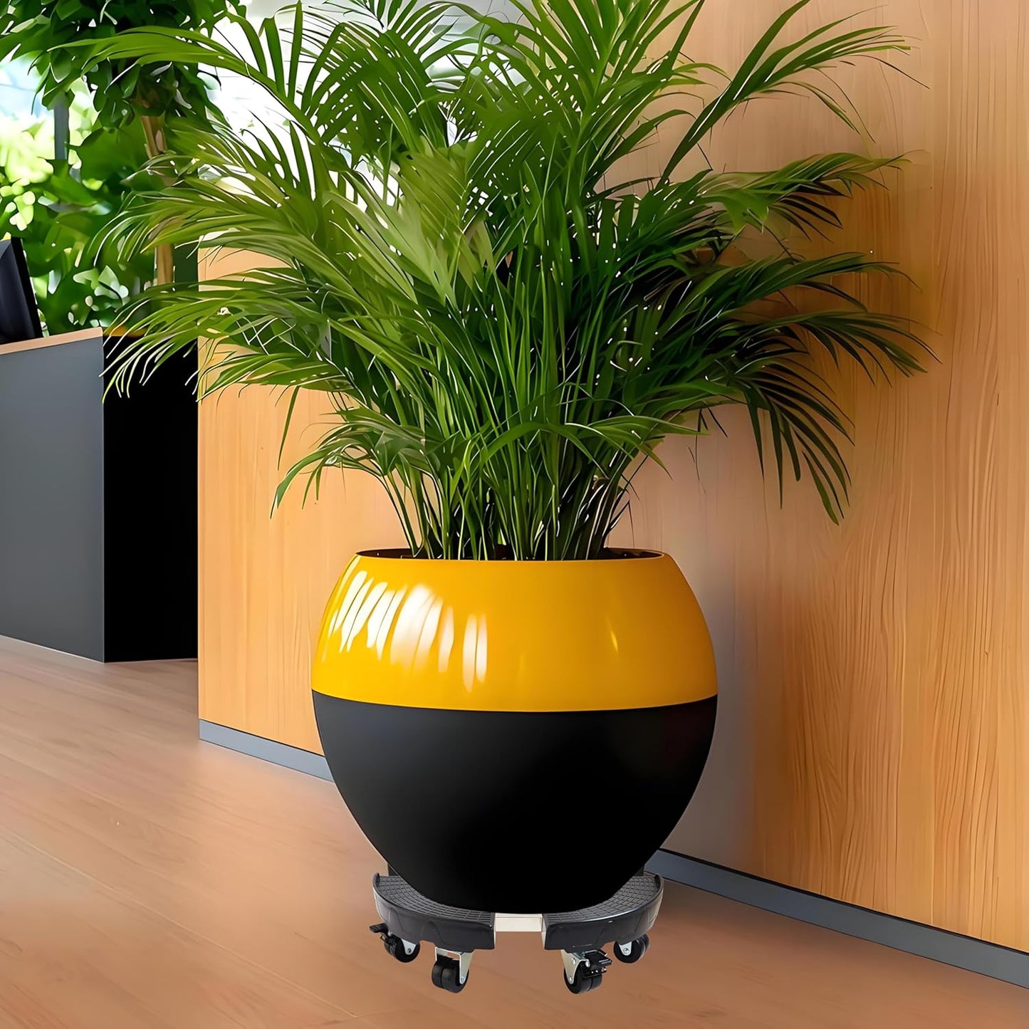 CASIMR Plant Stand with Wheels, Heavy Duty Plant Caddy with 8 Twin Casters, 2 Pack Adjustable 15-20 Inch Indoor Outdoor Large Rolling Plant Stand Planter Cart Dolly for Flowerpot, 600lbs Capacity