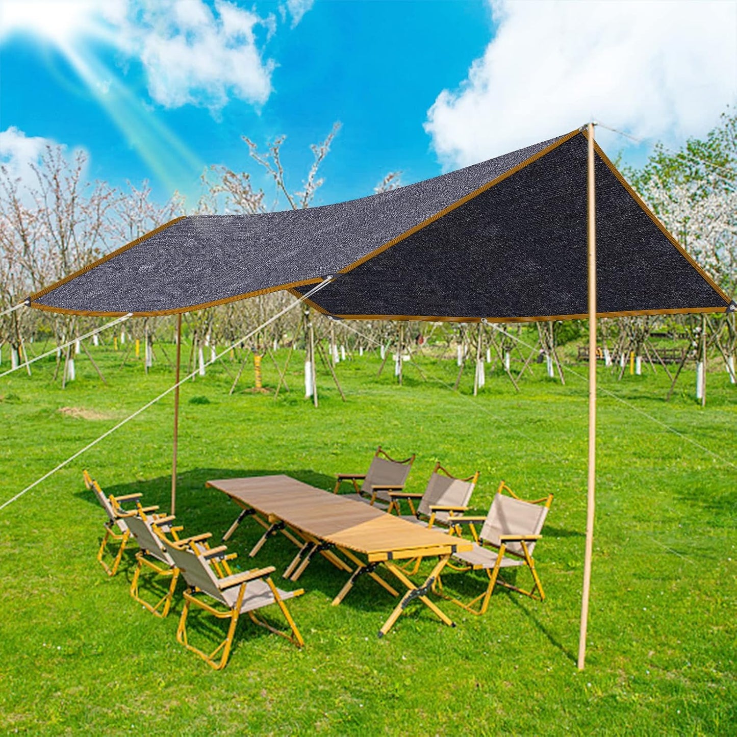 QLOFEI 20'x30' Shade Cloth - for Plants Greenhouse, 70% Sunblock Shade Sails -for Outdoor Garden Pergola Patio Lawn Sun Shade Cloths for Kennel Chicken Coop Easier to Hang Plant Shade Net Cover