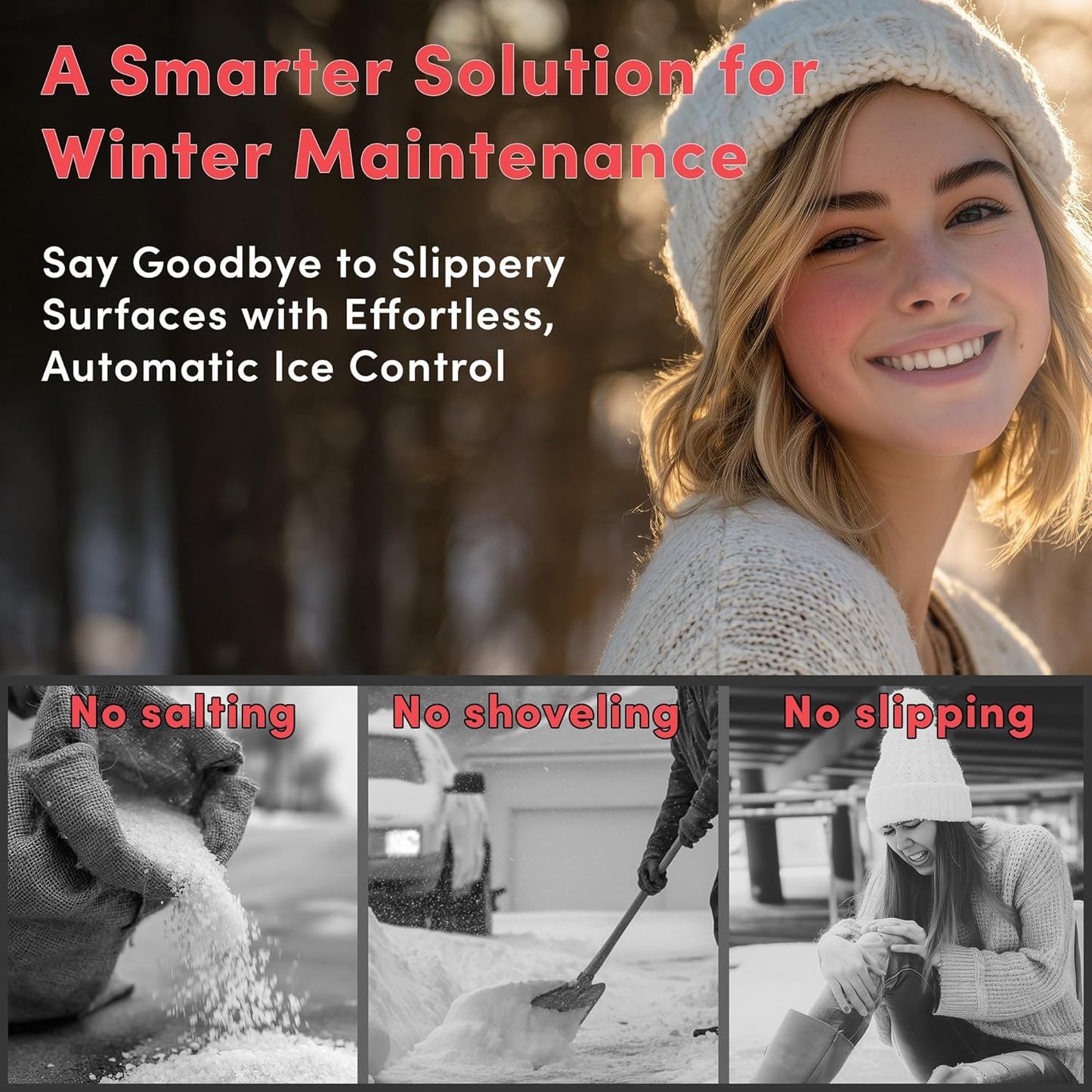 Electric Snow and Ice Melting Underground Cable 428 feet, Covers 142 sqft at up to 38 Watts/sqft, 240V – Radiant Heated Driveways, Walkways, Stairs – Installs Under Concrete, Asphalt, or Pavers