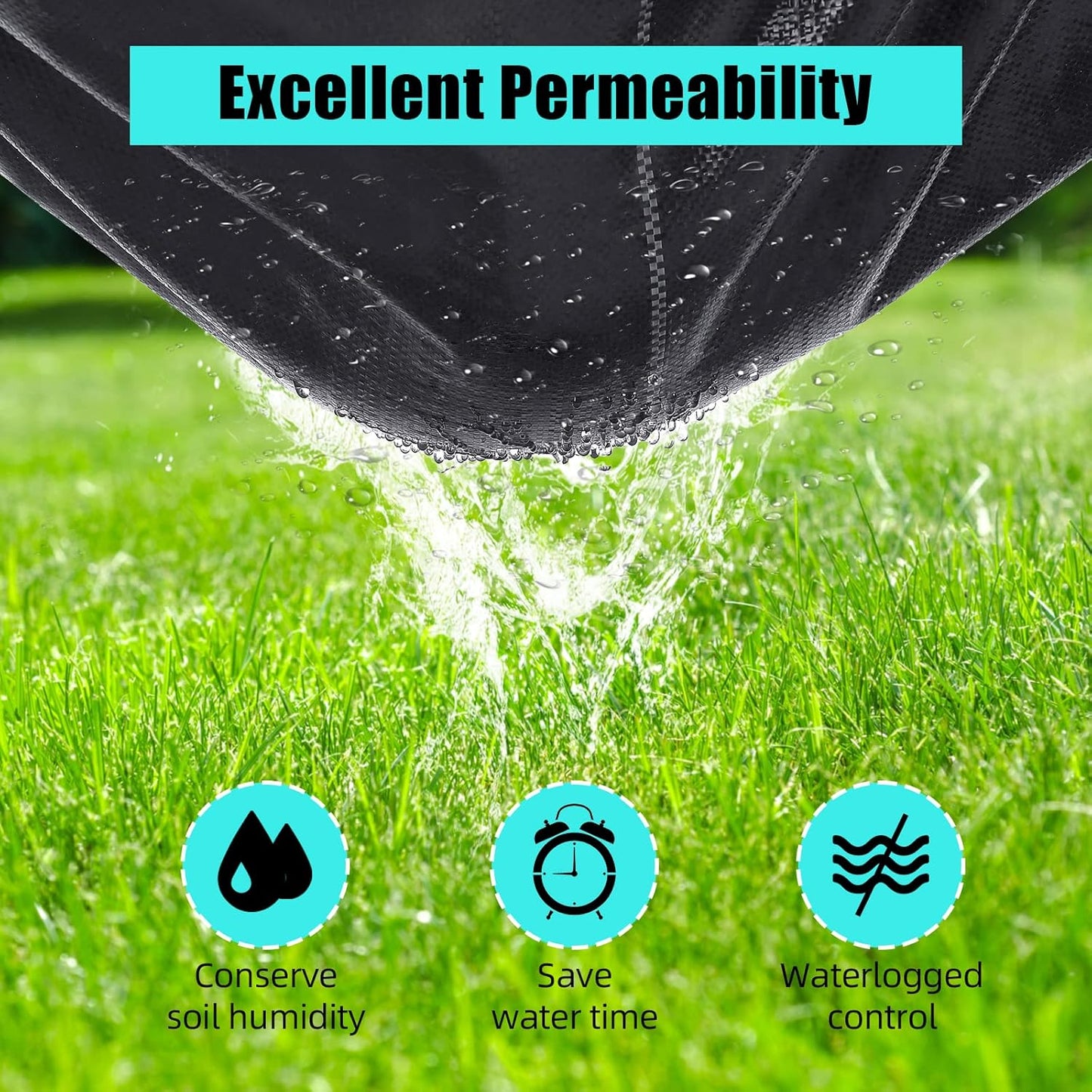 4ft x 250ft Premium Weed Barrier Landscape Fabric, 5oz Heavy Duty, Weed Control Fabric, High Permeability Good for Flower Bed, Driveway Fabric Ground Cover