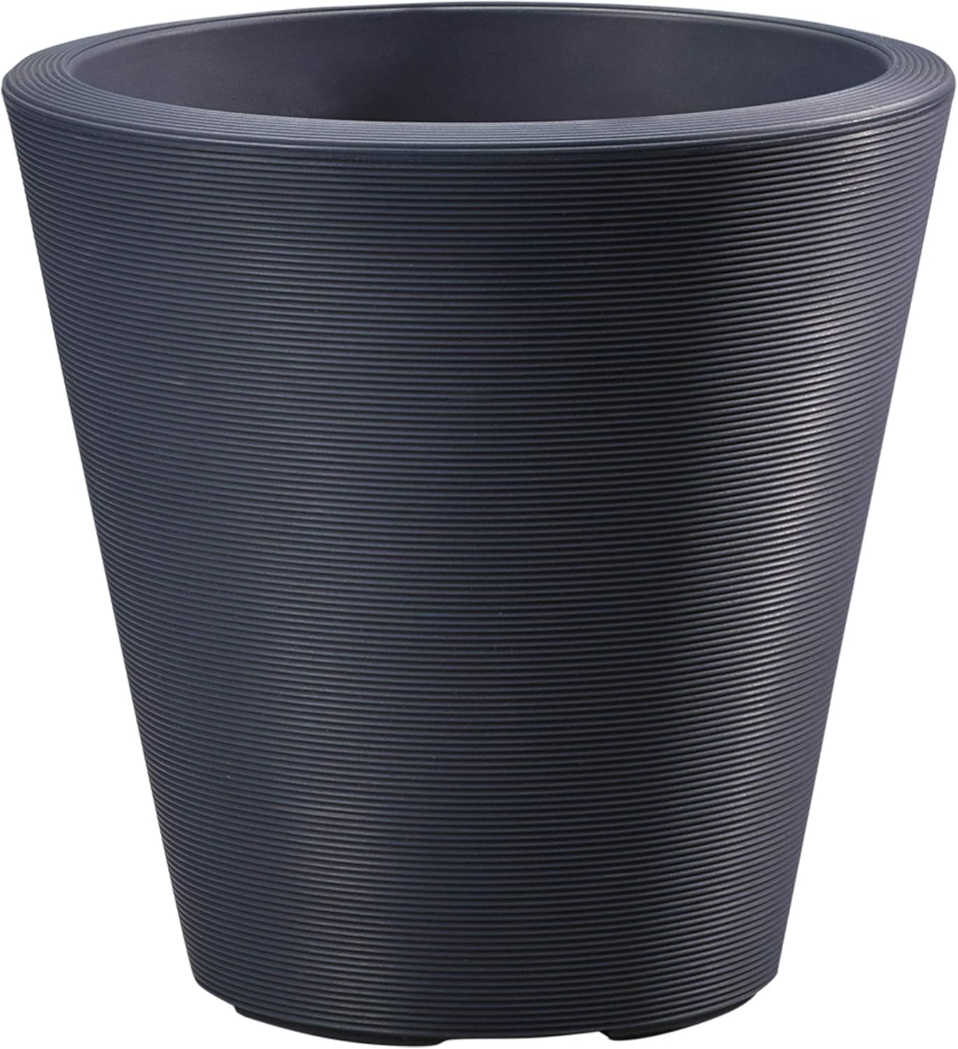 Crescent Garden Madison Planter– Weather-Resistant, Double Walled Indoor/Outdoor Plant Pot with Drain Hole – Durable All-Season Flower Container, 20" W (Midnight Blue)