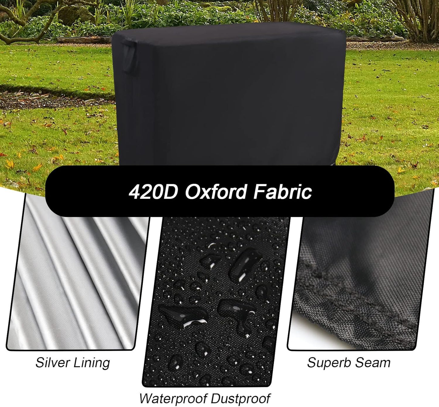 Kingling Outdoor Table Cover for Outdoor Bar Table, 73 Inch Waterproof Bar Height Patio Table Covers Outdoor Bar Prep Cover - 73''L x 32''W x 43''H