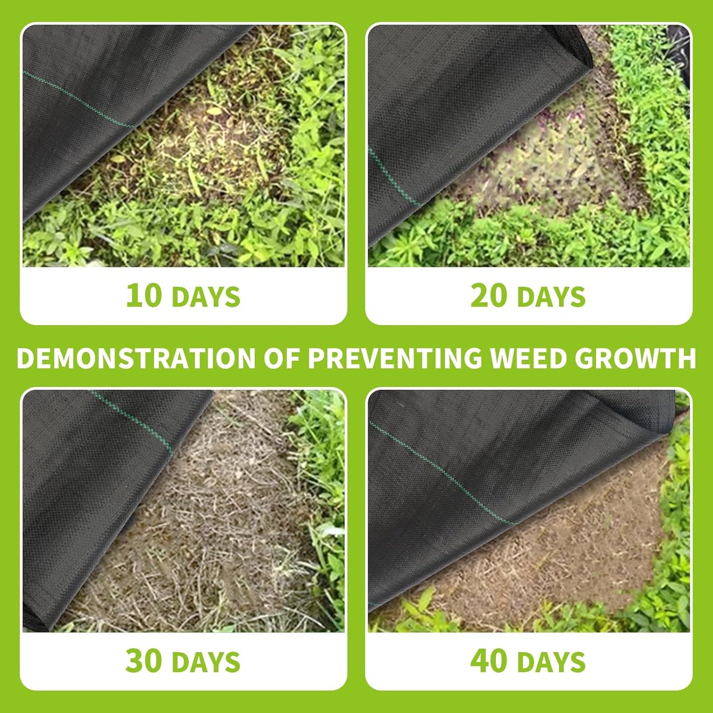 3x100ft 3.2OZ, Weed Barrier Landscape Fabric Heavy Duty, Woven Weed Control Fabric, High Permeability Good for Flower Bed, Geotextile Fabric Underlayment, Driveway (2.6ft*100ft)