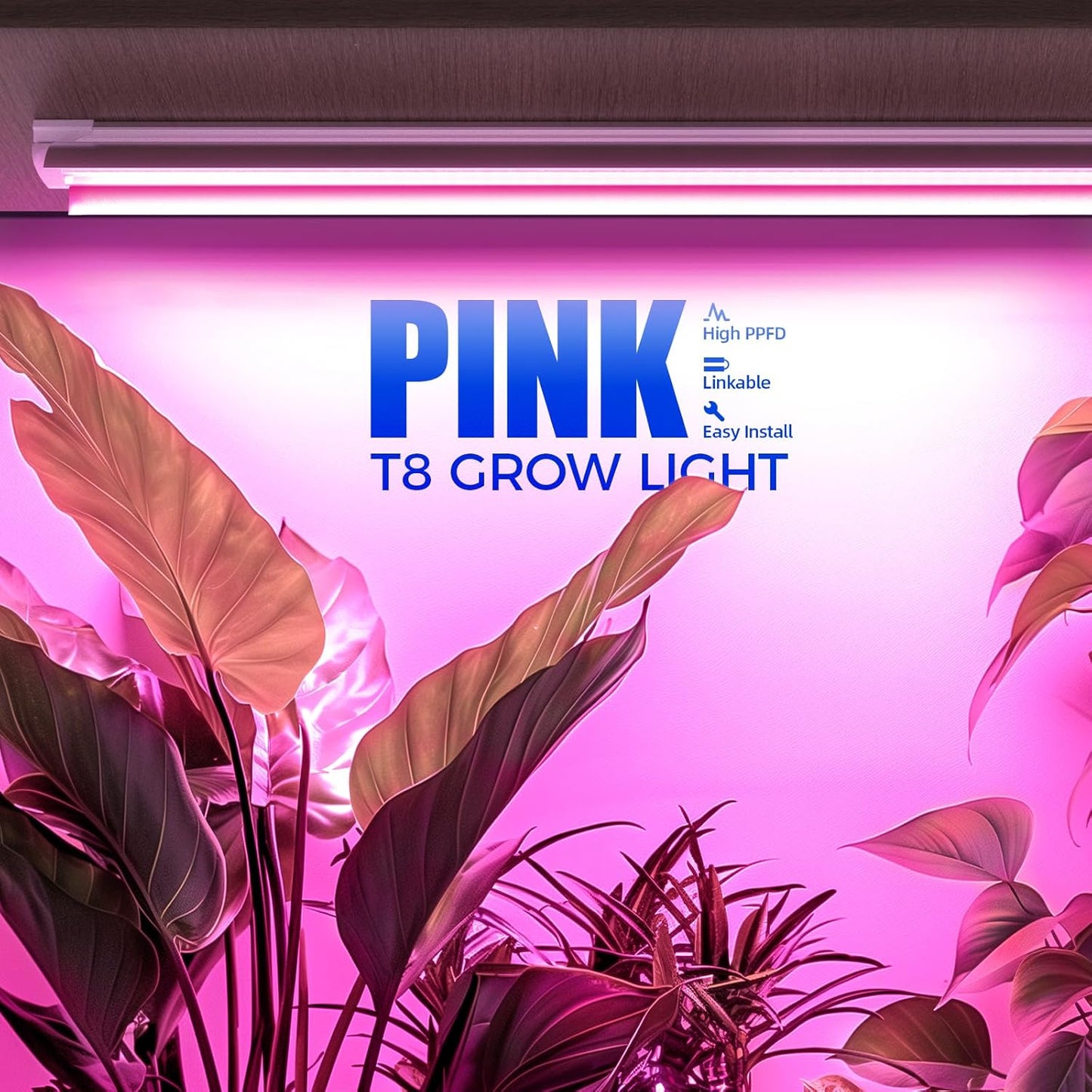Barrina LED Grow Light 4FT, 168W(4 x 42W), Full Spectrum Plant Light, V-Shape with Reflector, Grow Lamp Strip, Plant Lights for Indoor Plants, 4-Pack
