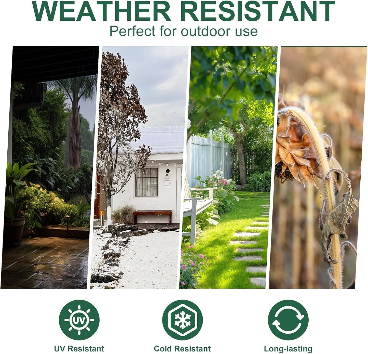 Green Zip Ties 8", 1000 Pack, Cable Ties UV Resistant, Wire Ties 40 lbs Tensile Strength for Garden, Plants, Fence, Holiday Lights, Yakobela