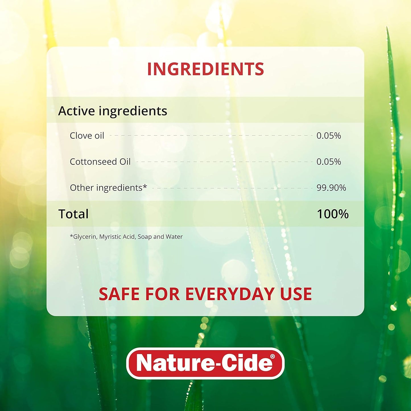 Nature-Cide All Purpose Spray - for Roach, Spider, Mosquito and Ant. Keeps Your Home Safe. No Strong Odor. 8 oz