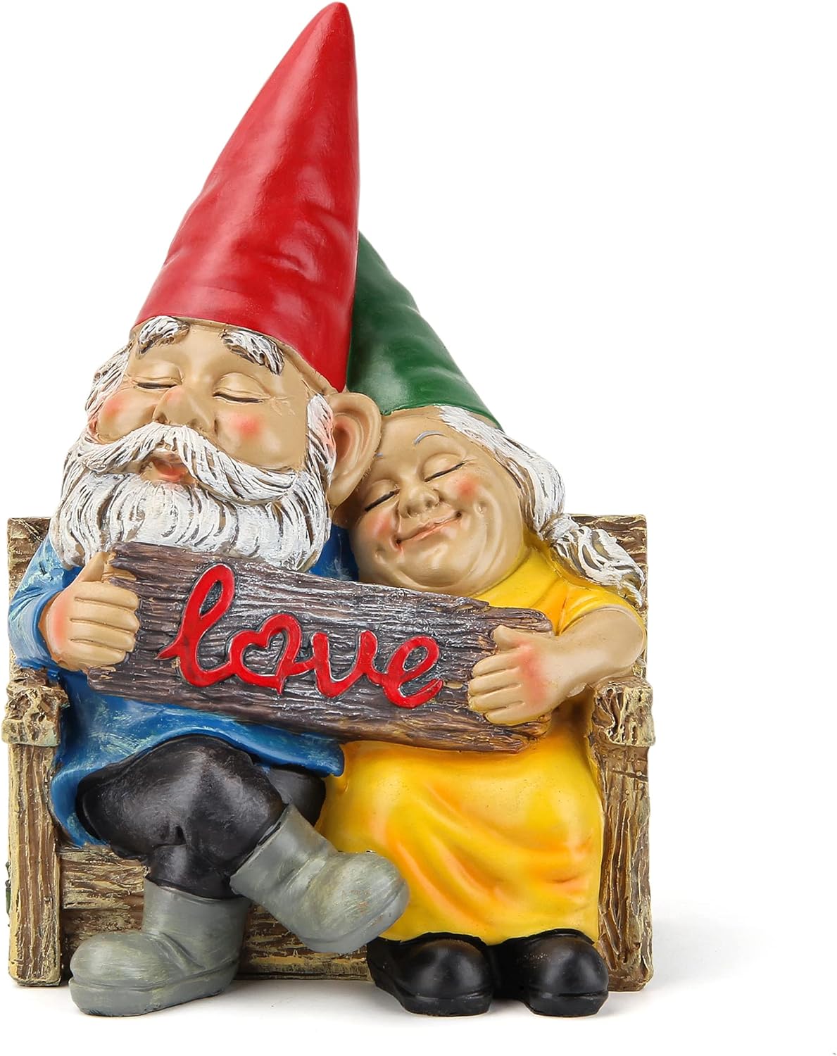 Garden gnome statue for outdoor decor,Couple in love gnomes figurine for patio lawn yard garden outdoor decoration,garden sculptures & statues,knome romantic indoor ornament forever lover gift