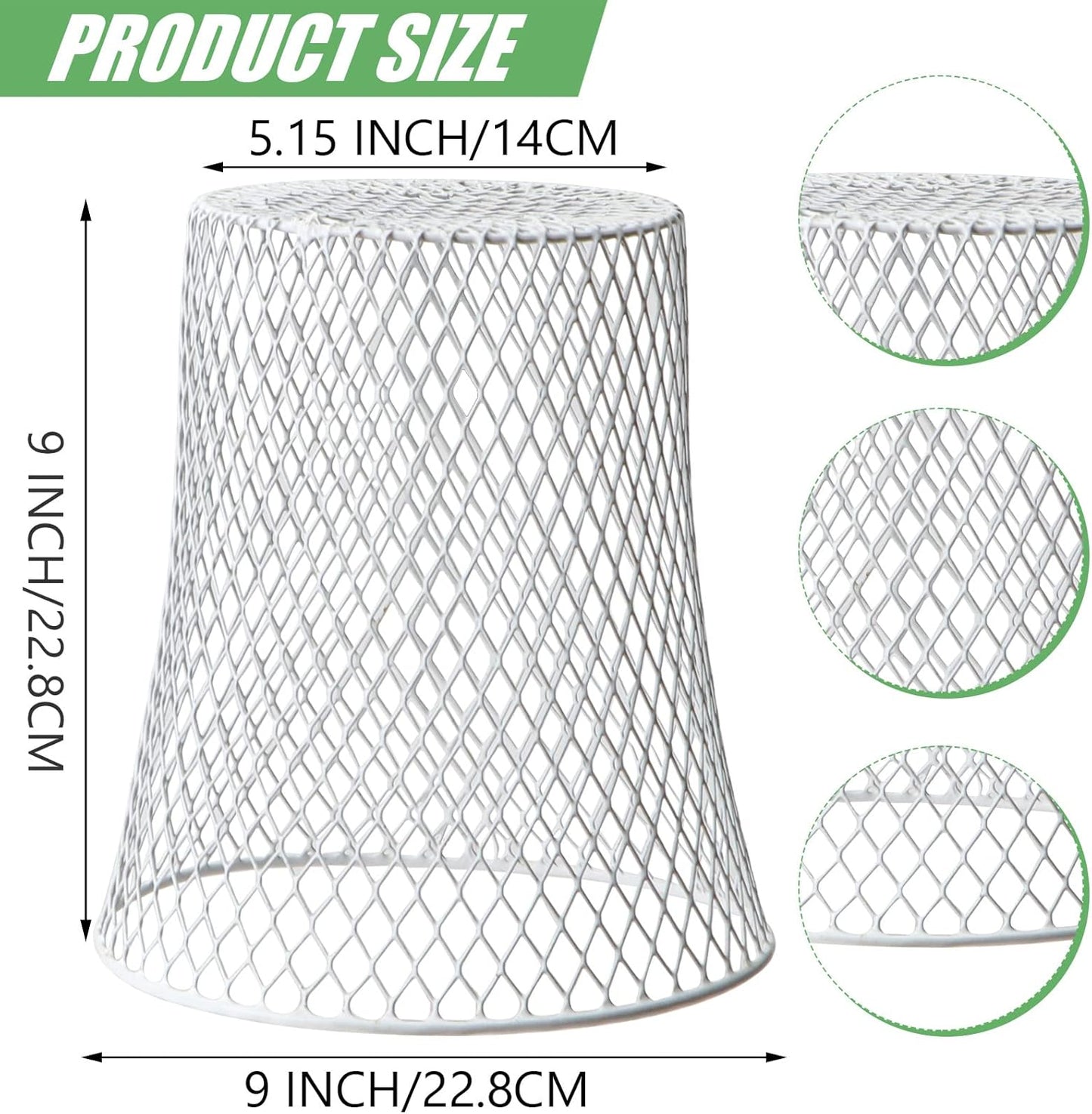 20 Pcs 99inch Chicken Wire Plant Covers Garden Cloches Metal Heavy Duty Plant Protector for Keeping Bunnies Squirrels Birds Other Out