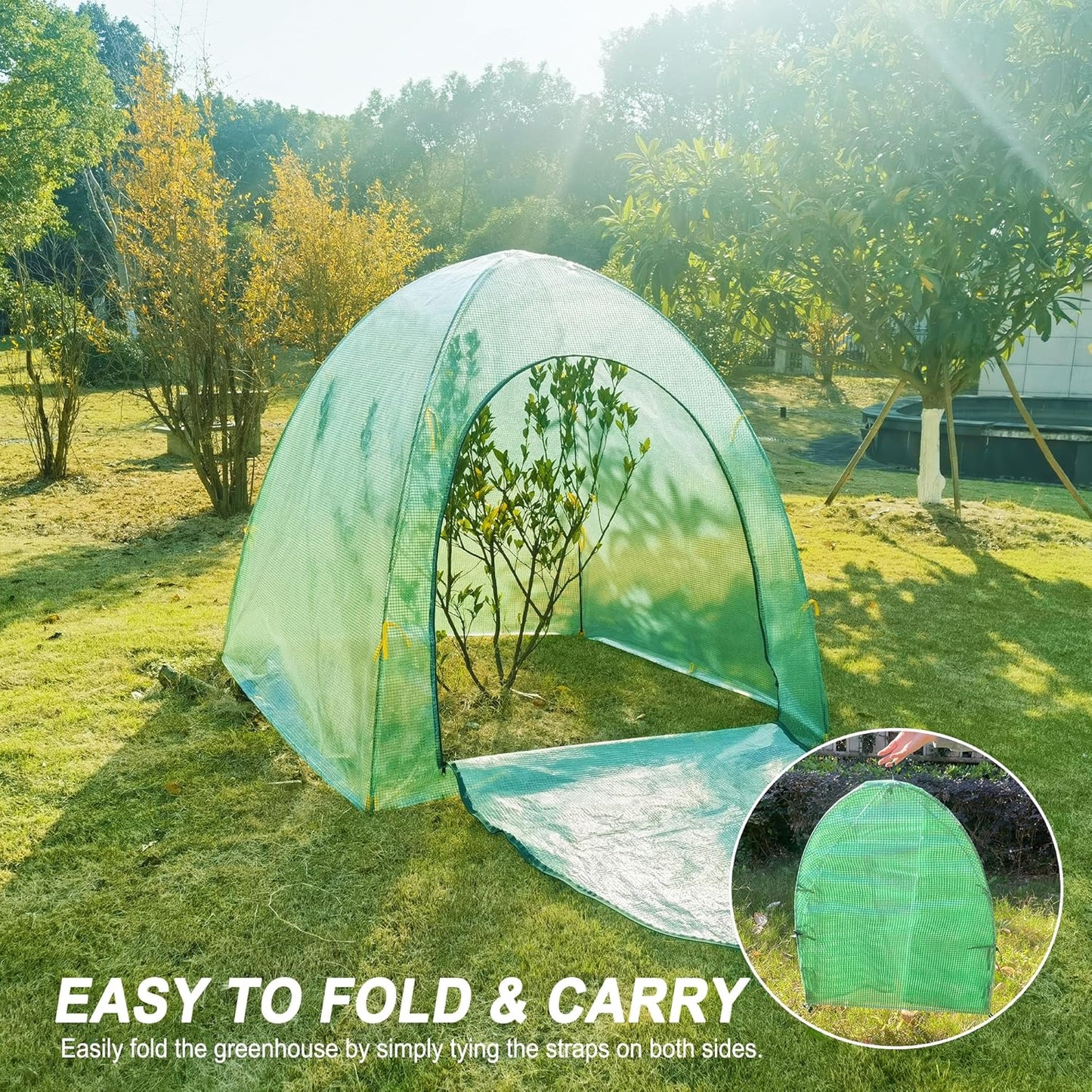 59″*59″*60″ Winter Plant Warm Covers - Raised Bed Cover, Garden Row Accelerator, Warm Tent Freeze Protection Humidity Domes for Germination, Seedling Propagation Protecting Plants from Animals