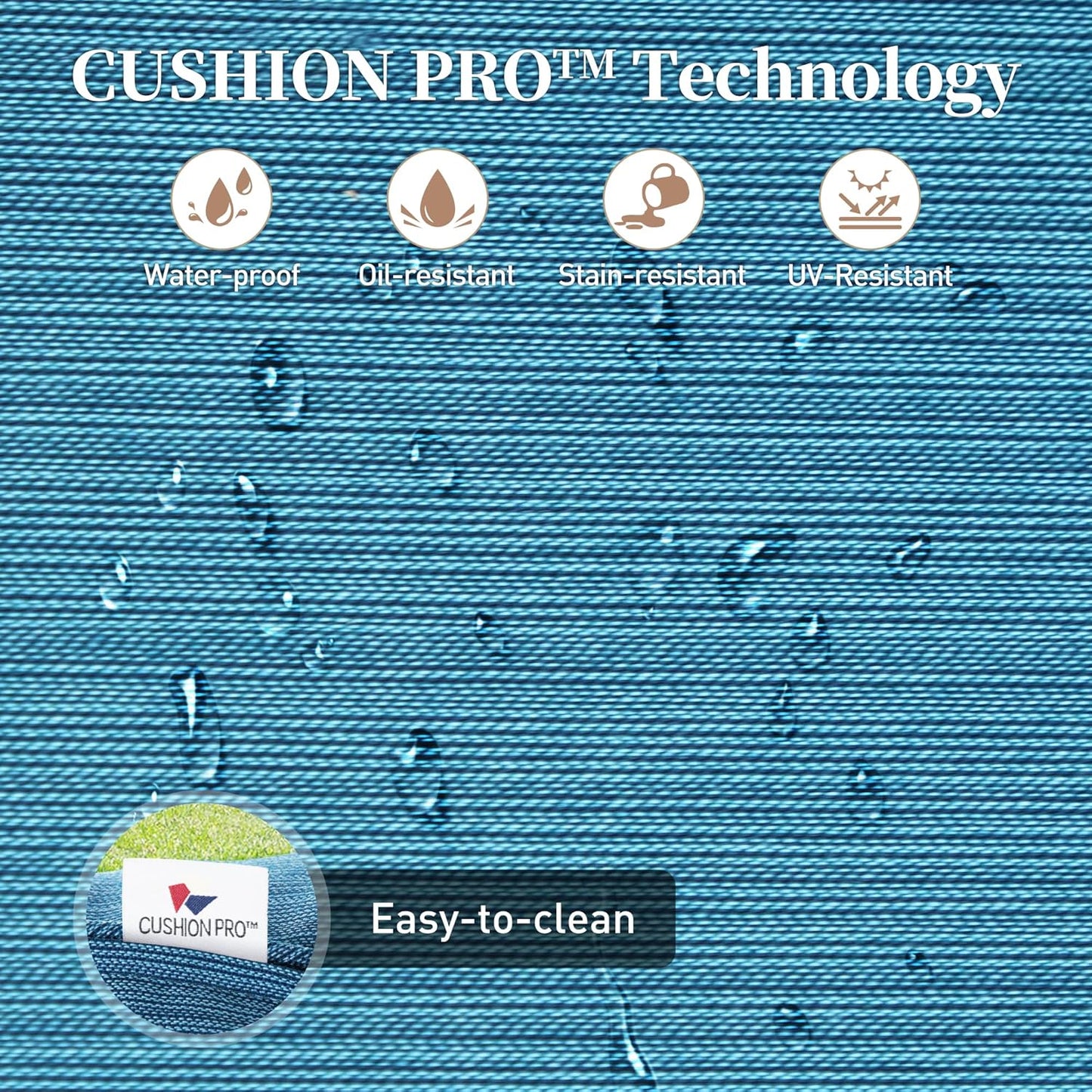 Metal Patio Chairs Set of 2 with 5.75" Extra Thick Cushion, 2 Pieces High Back Outdoor Patio Chairs All Weather Outdoor Furniture Seating for Deck Backyard Balcony Front Porch, Blue-2