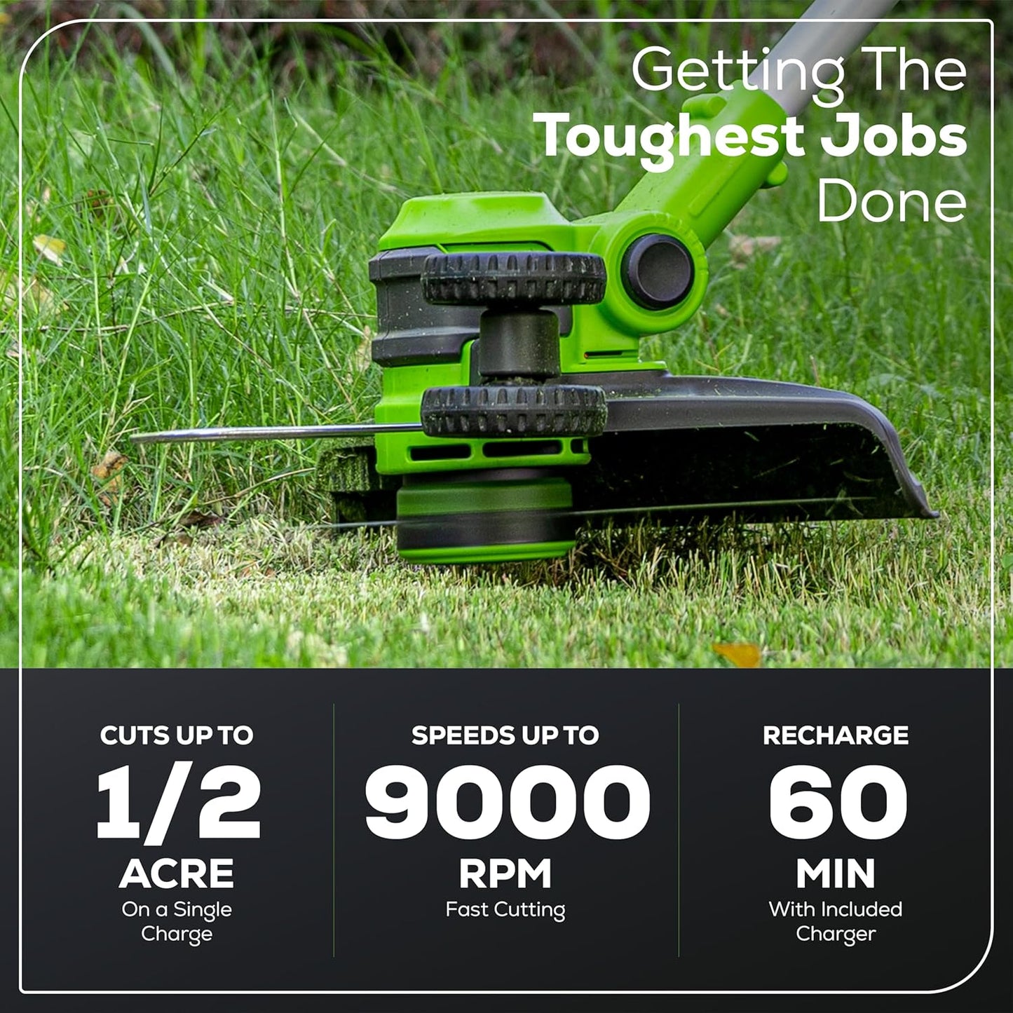 Greenworks 40V 13-Inch Cordless String Trimmer / Edger (Gen 2), Battery and Charger Not Included