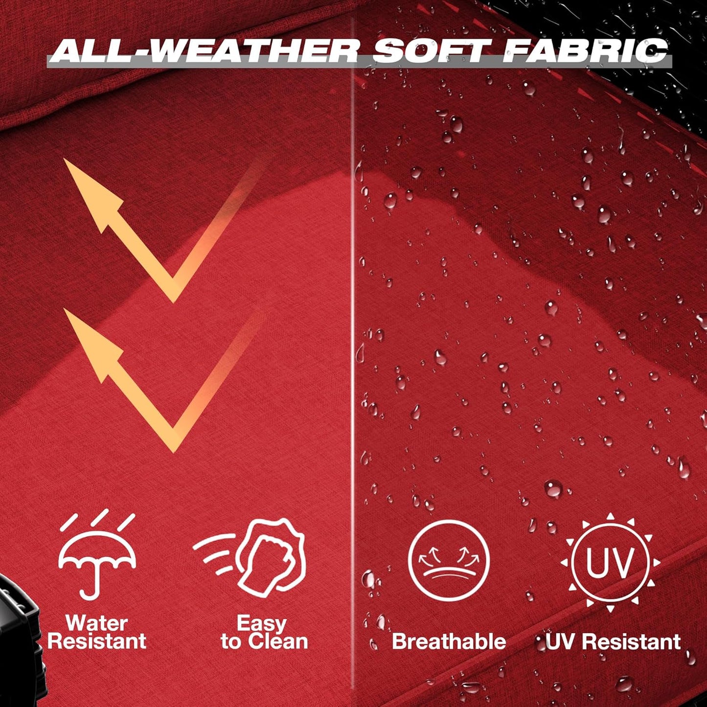 Joyside Wicker Patio Furniture Sets, 9 Pieces Upgraded Large Size Outdoor Furniture with Swivel Rocking Patio Chairs, Patio Dining Chair, 3-Seat Sofa, Outdoor Ottoman, Coffee Table, Thick Cushions