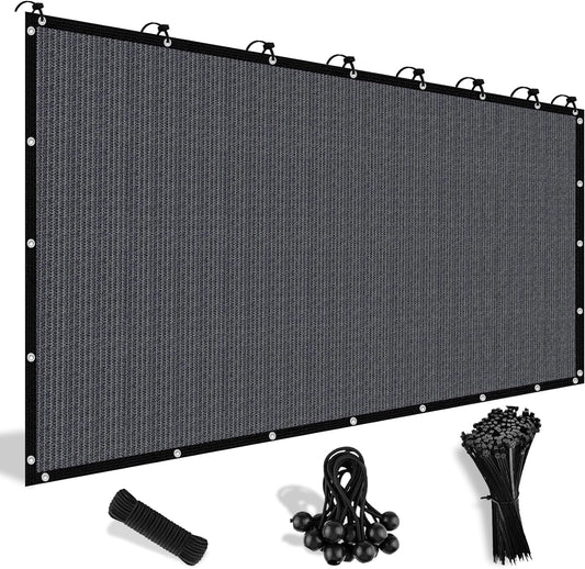 Shade&Beyond 90% Sun Shade Cloth with Grommets, 8' X 16' Pergola Shade Cover Canopy, Mesh Tarp Sun Screens for Patio, Outdoor, Garden, Backyard, Blue Gray