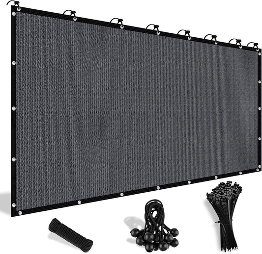 Shade&Beyond 90% Sun Shade Cloth with Grommets, 6' X 8' Pergola Shade Cover Canopy, Mesh Tarp Sun Screens for Patio, Outdoor, Garden, Backyard, Blue Gray